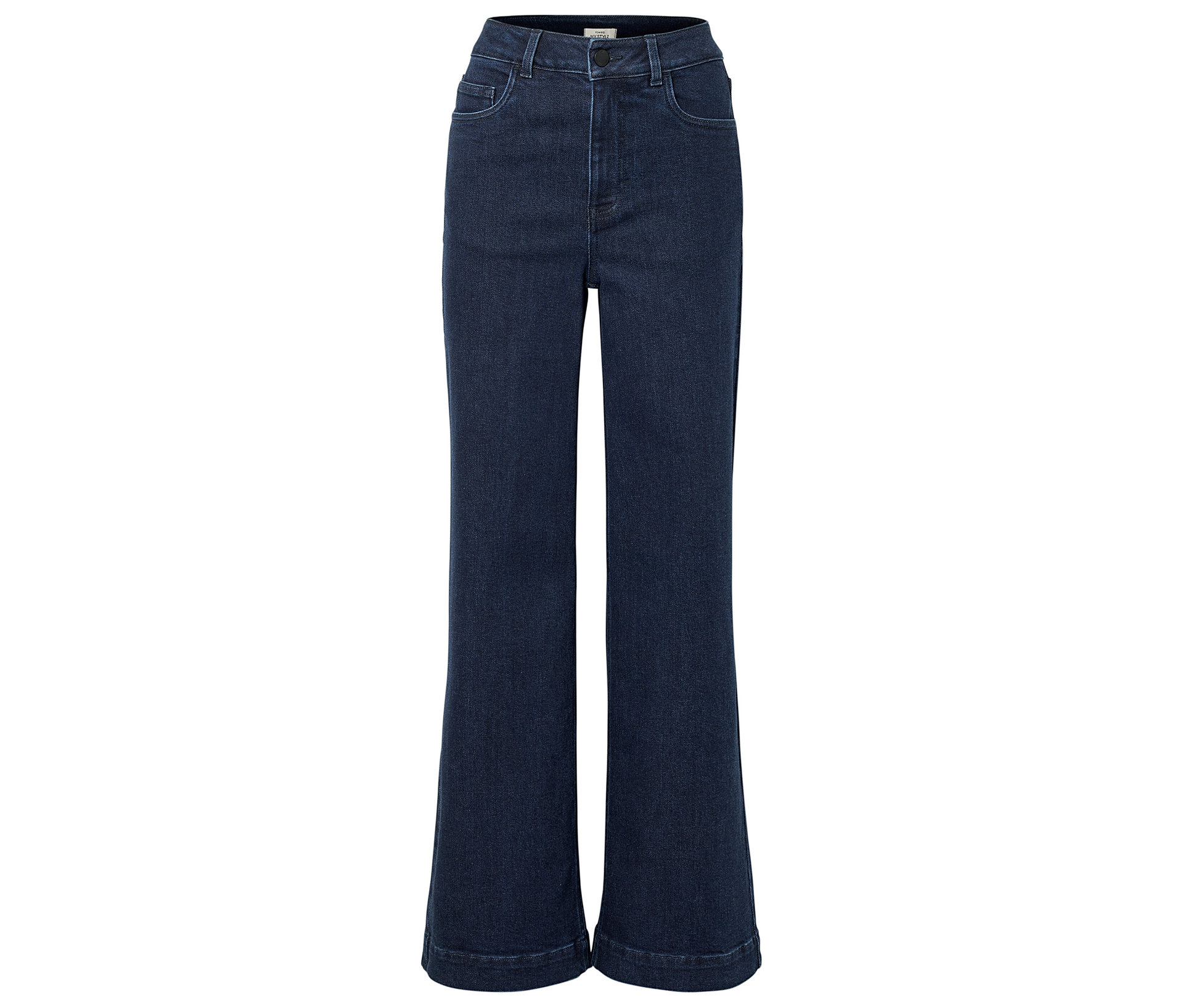 Tchibo - Jeansy z szerokimi nogawkami - fason „Viki”, sprany ciemny denim
