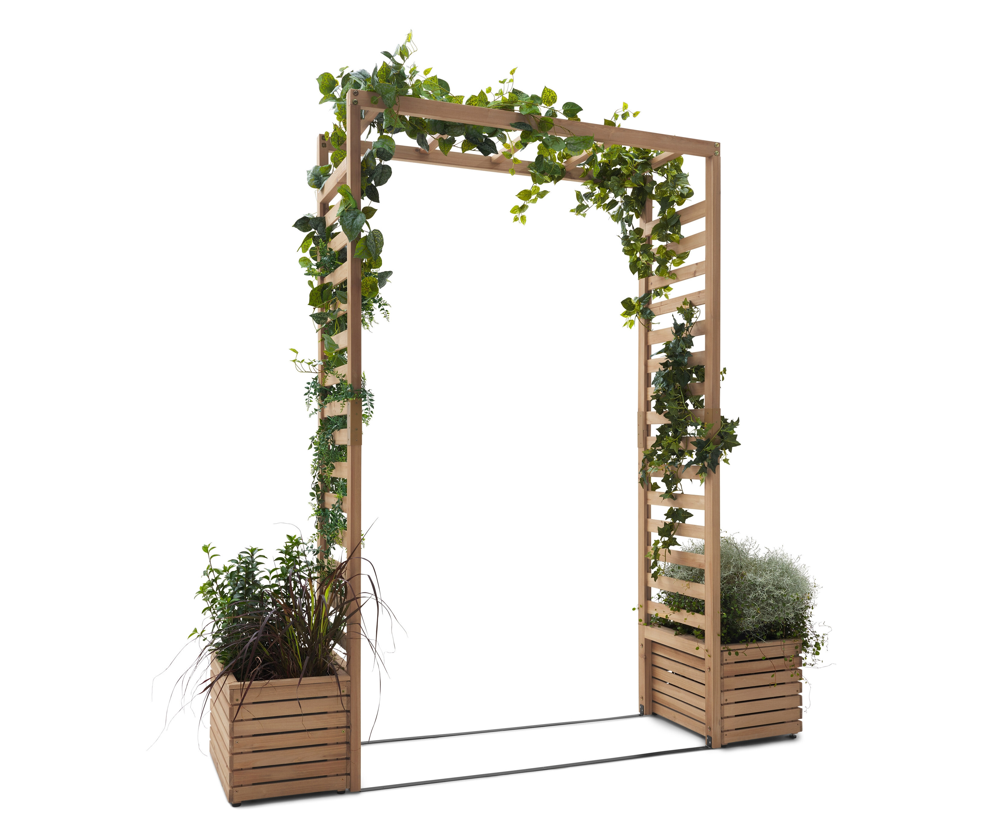 Tchibo - Pergola ze skrzynkami na kwiaty - kolor: brązowy