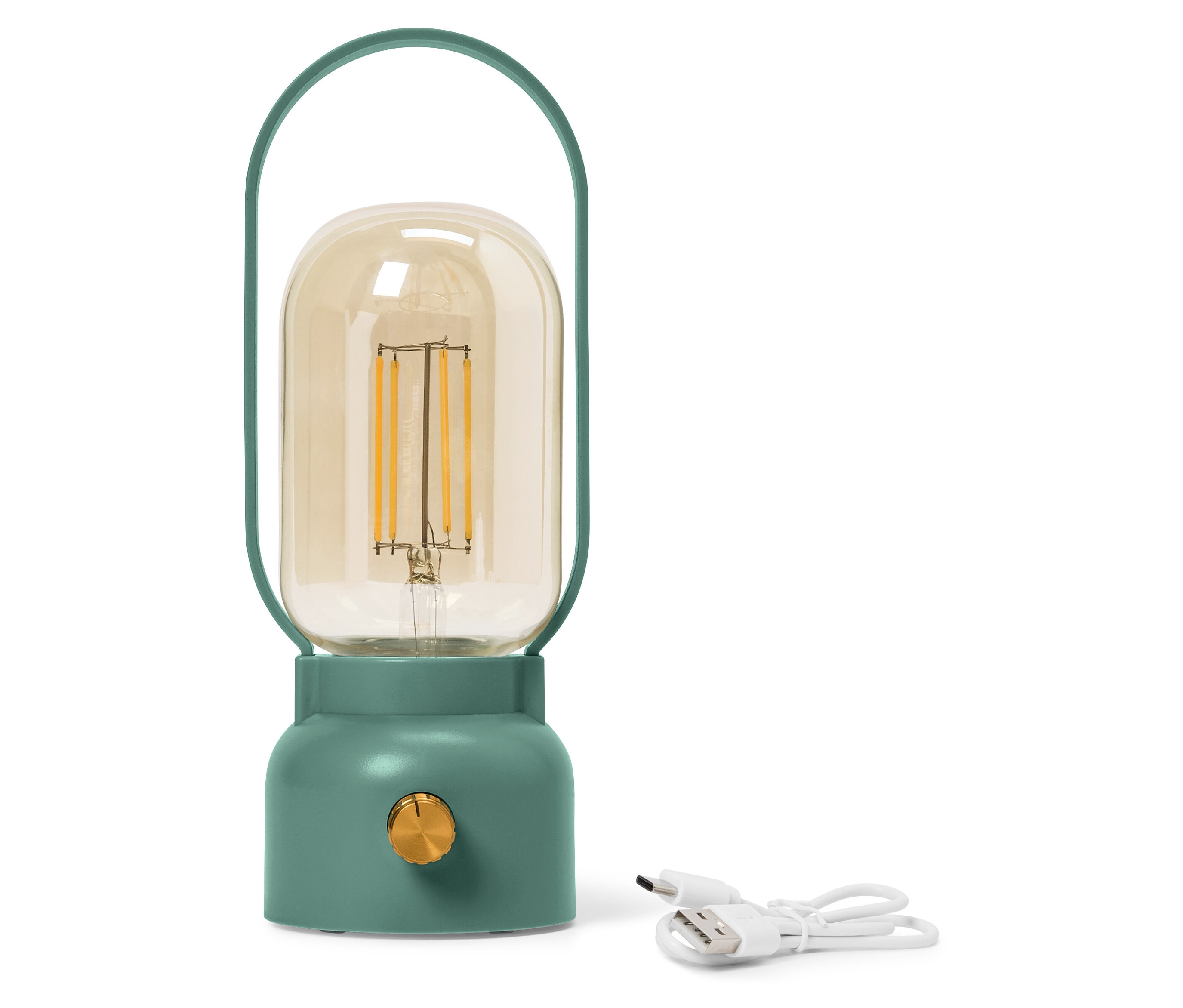 Tchibo - Akumulatorowa lampa stołowa LED do użytku na zewnątrz „Latarnia” - kolor: zielony