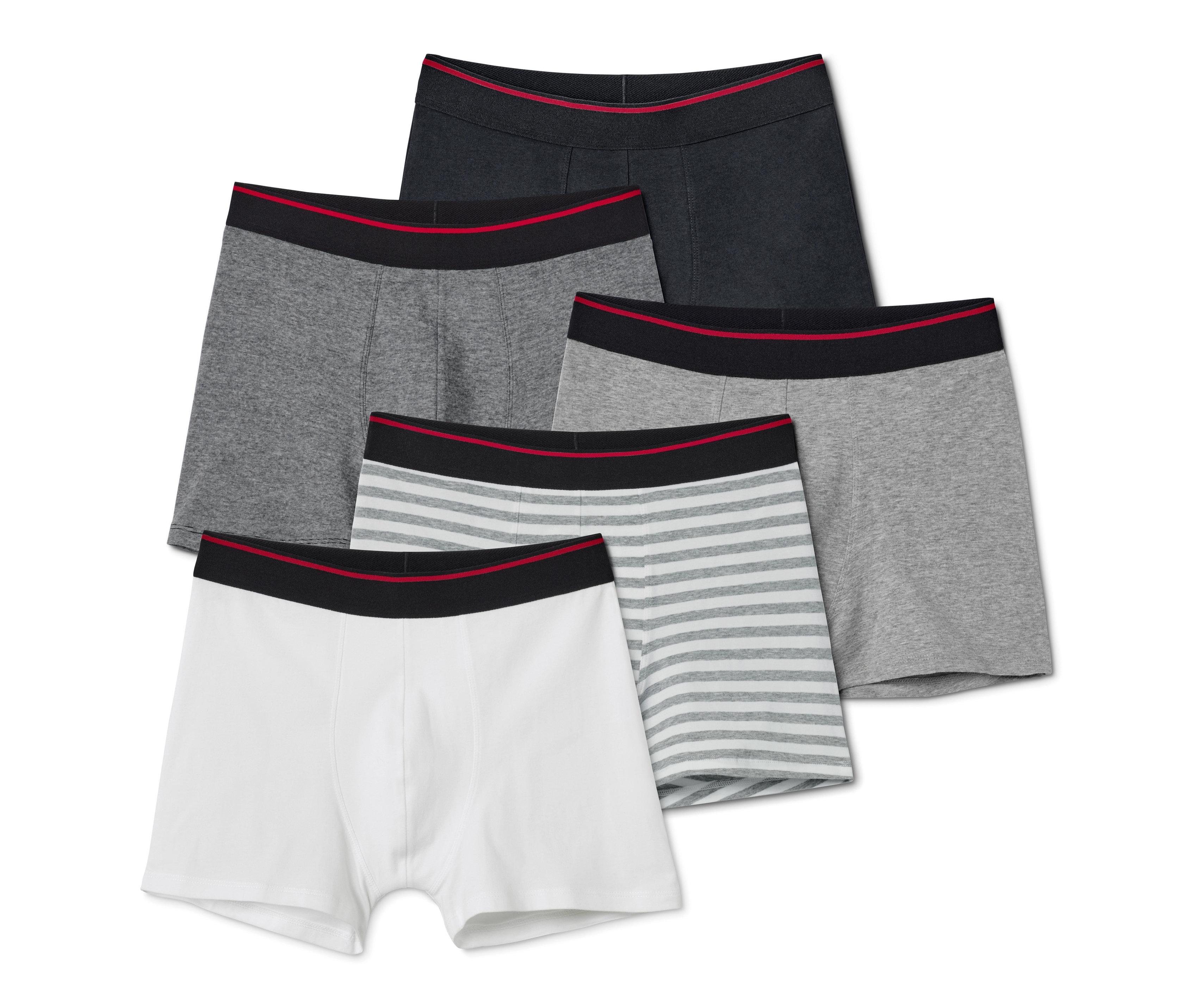 Tchibo - Bokserki- szary/biały/w paski