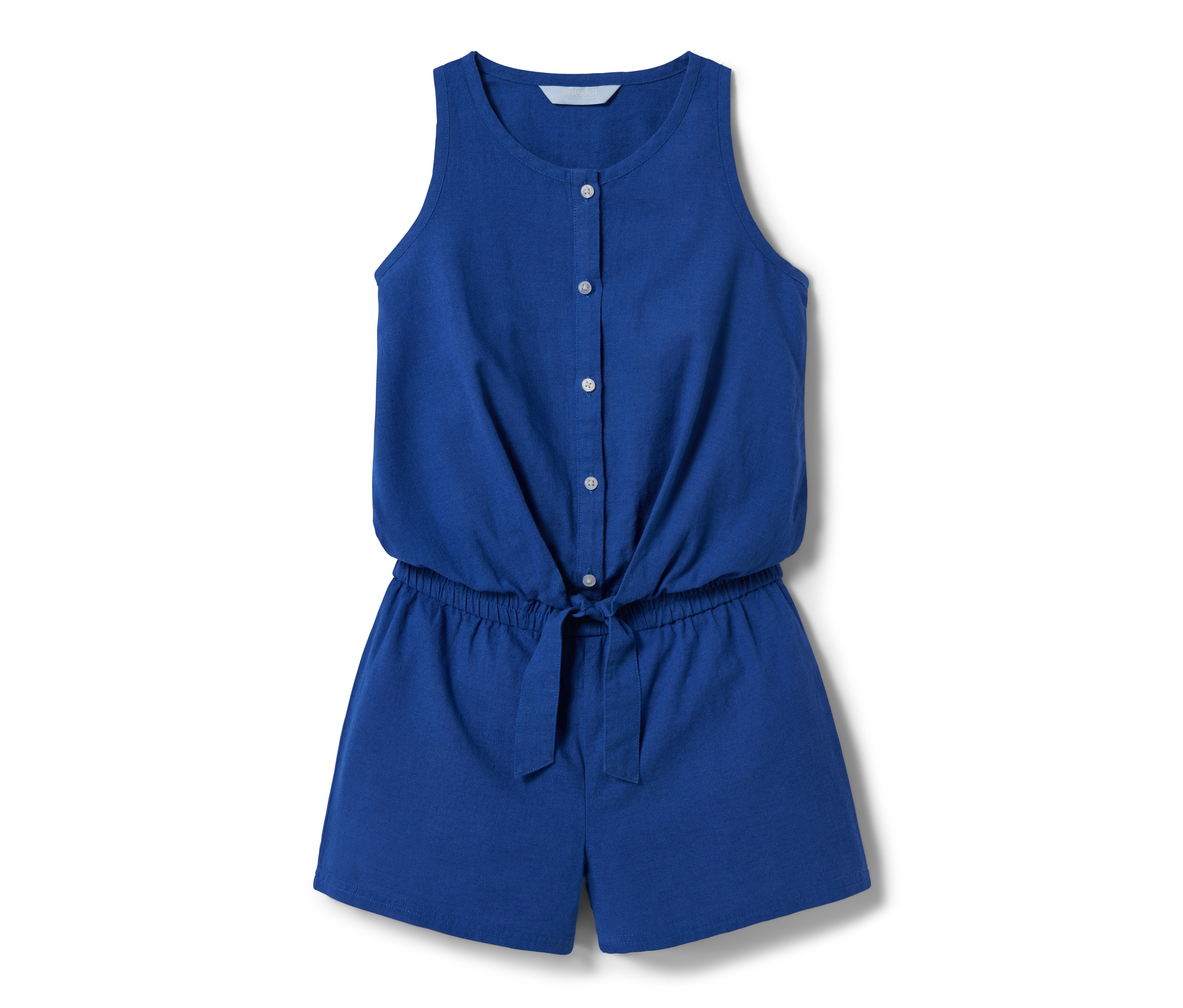 Tchibo - Kombinezon z bawełny i lnu- niebieski