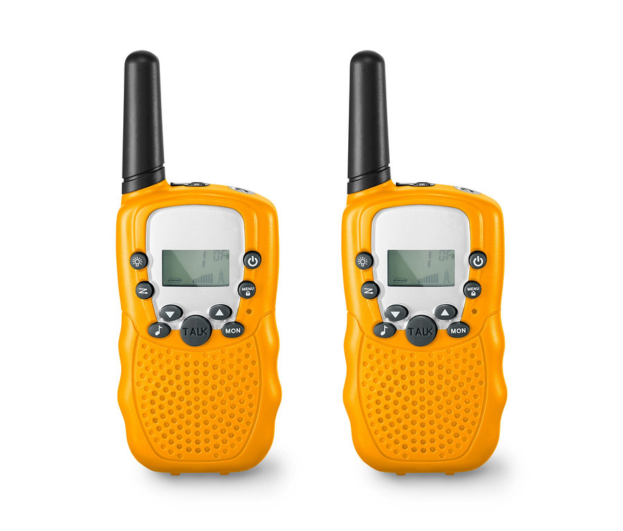 Dwa żółte walkie-talkie, 2 sztuki.