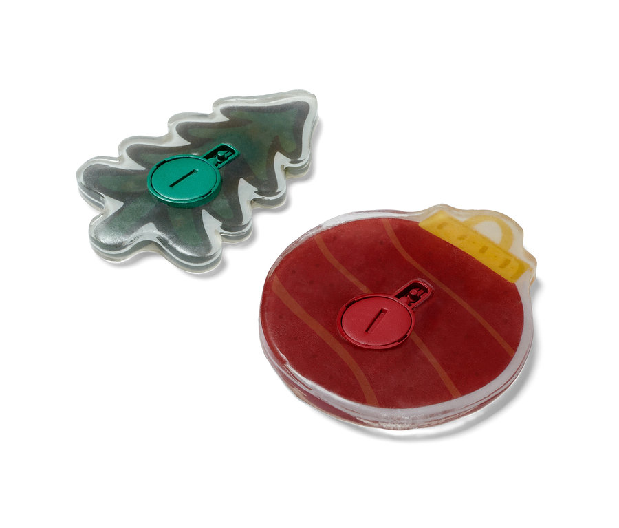 Dwa obrazki LED na okno: drzewo i kula.