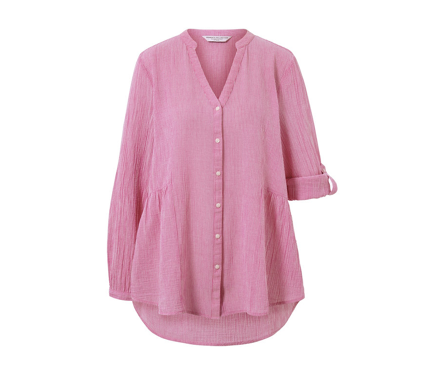 Tunika w paski zapinana na guziki.