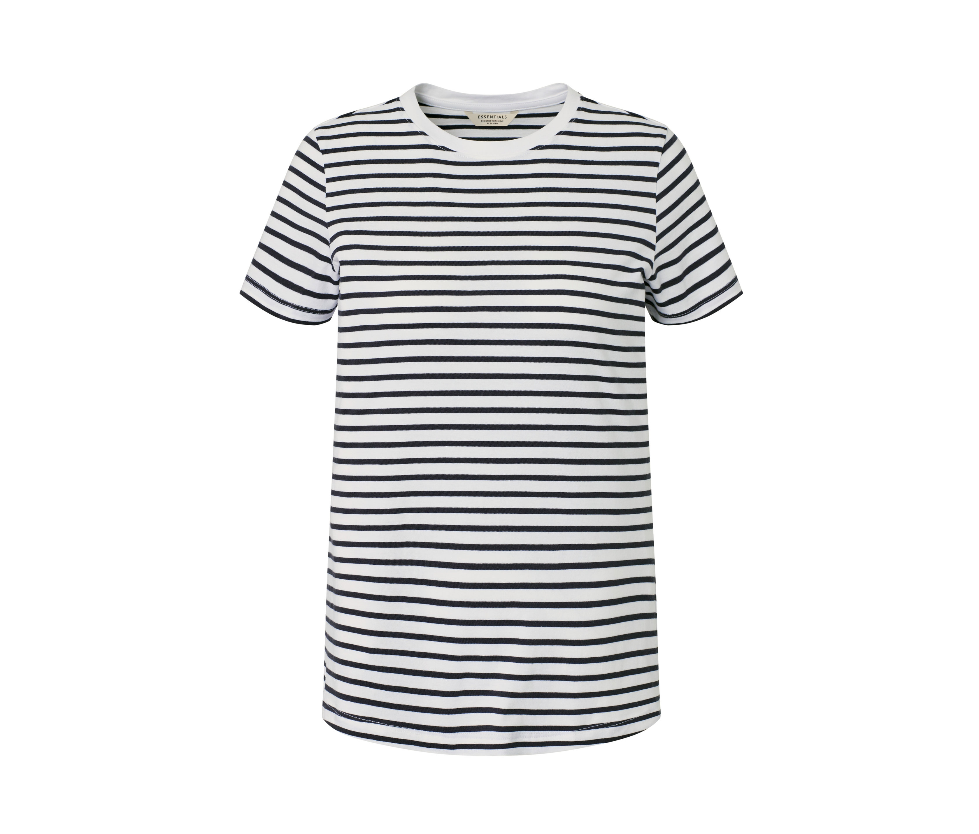 Tchibo - Koszulka w paski, biały/szary/w paski