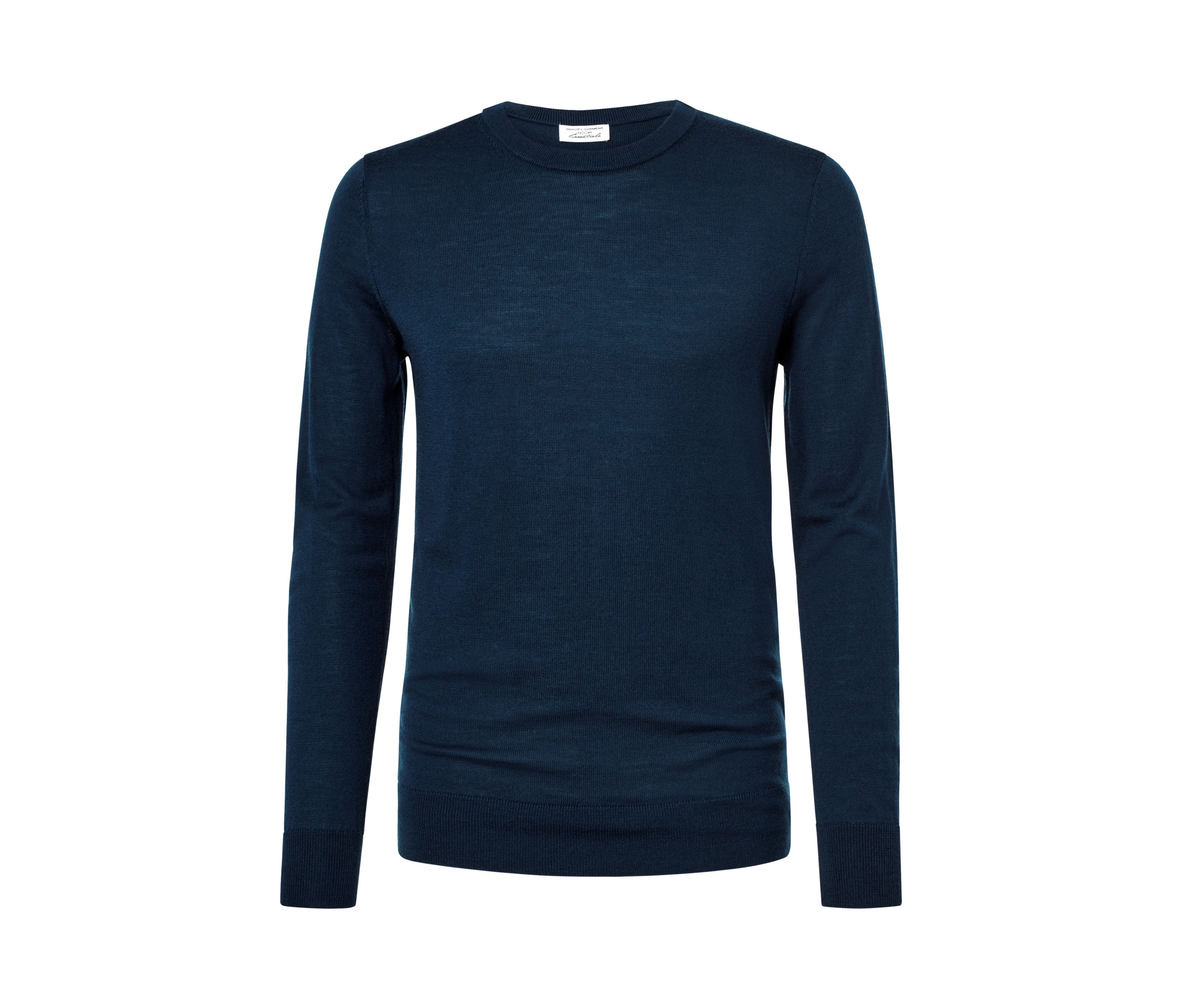 Tchibo - Sweter z wełny merino, niebieski