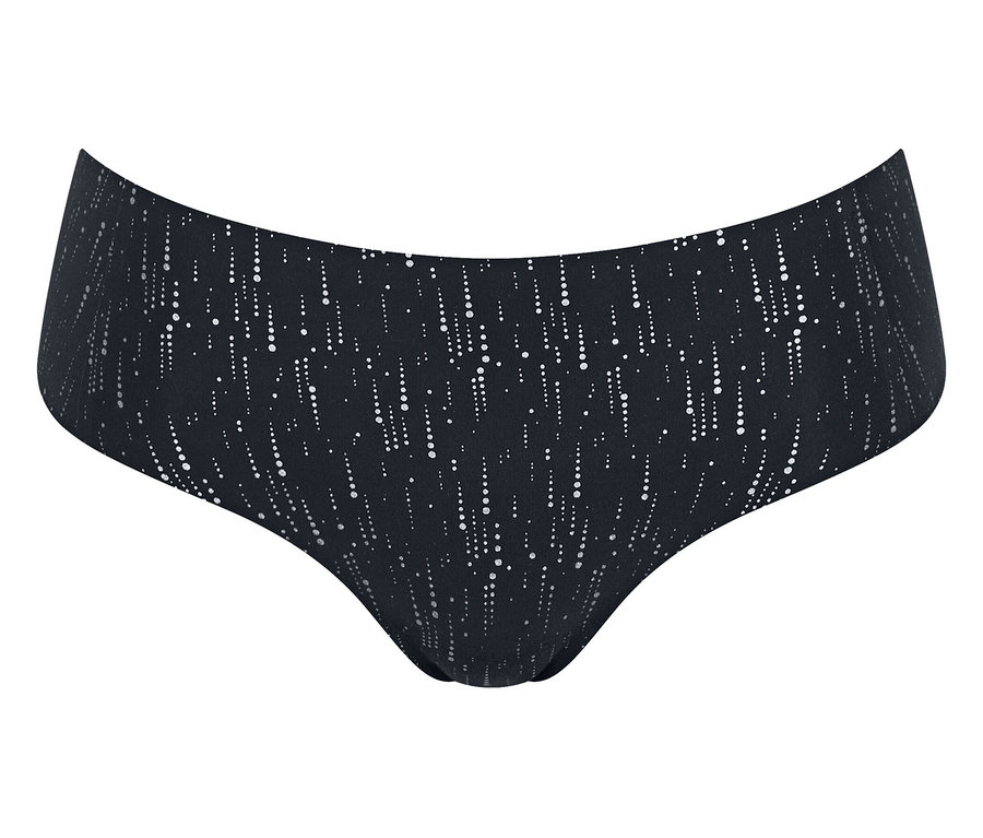 Czarne hipstery sloggi ZERO Feel 2.0 Festive w kropki.