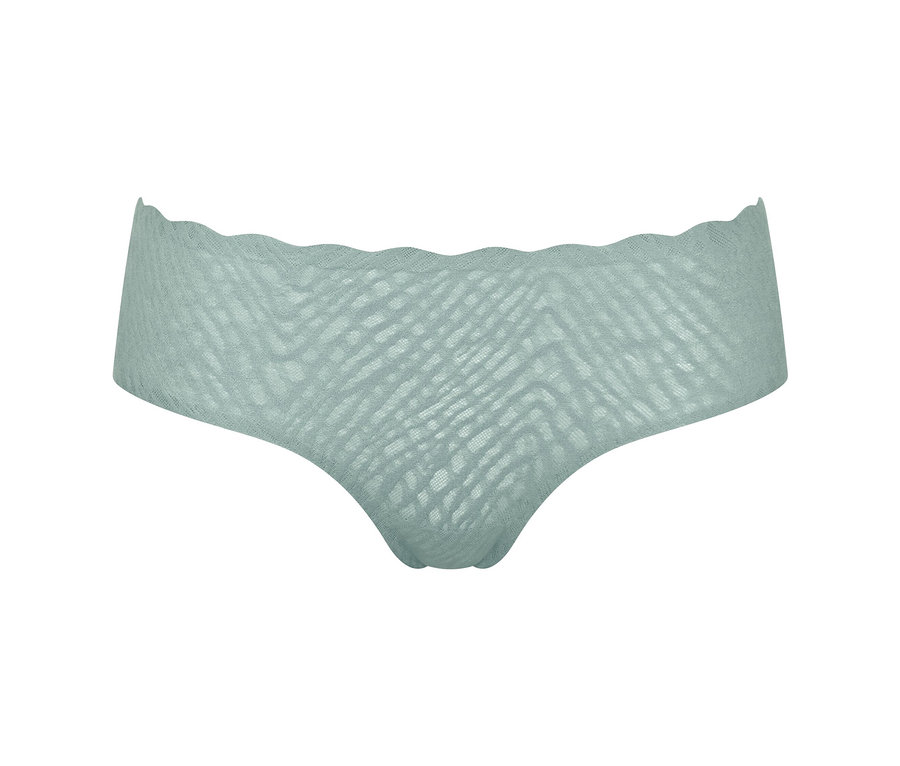 Figi typu hipster sloggi ZERO Feel Bliss, misty turquoise na białym tle.