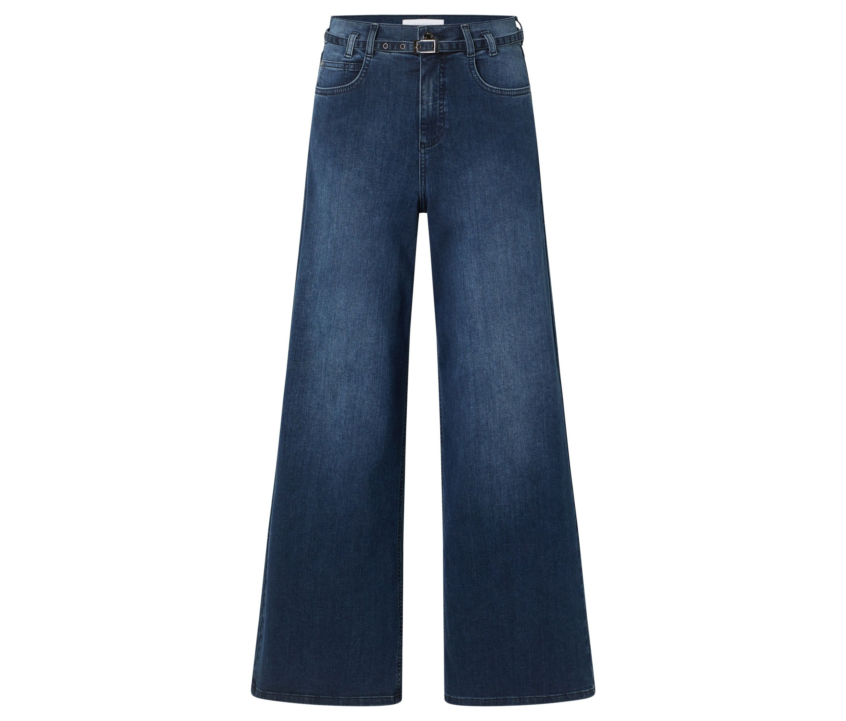 Dżinsy Angels „Liva Belt” Wide Leg, niebieski