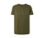 Khaki koszulka henley z krótkim rękawem.