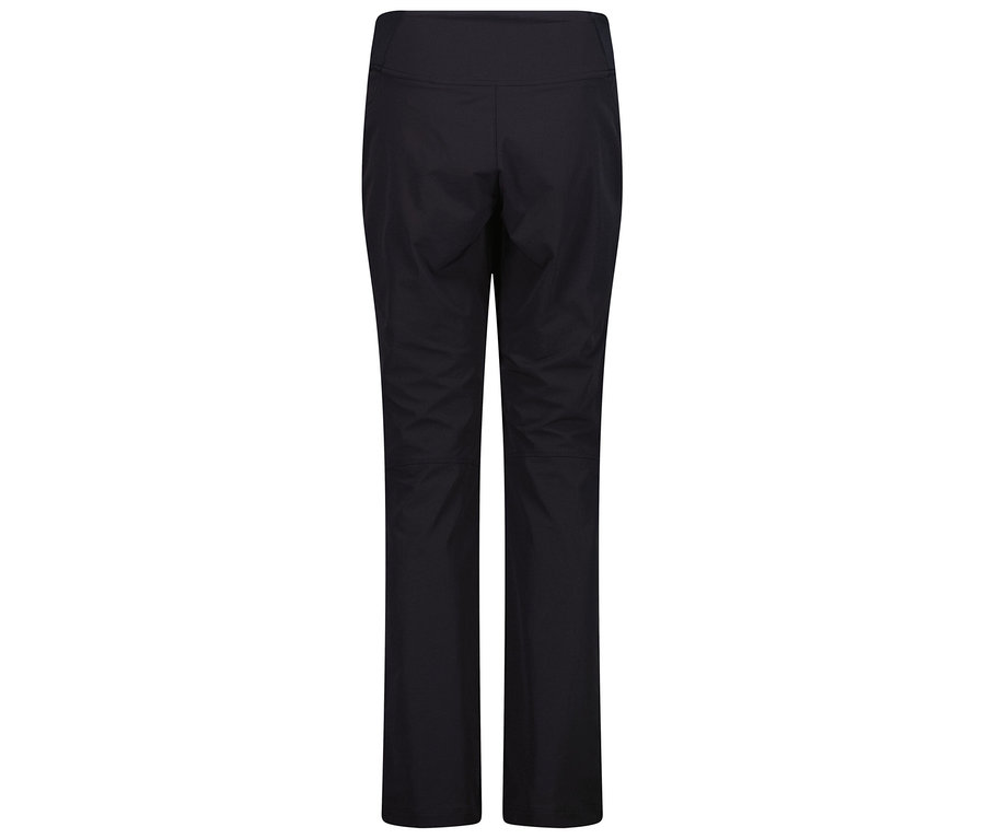 Czarne spodnie, sfotografowane od tyłu.