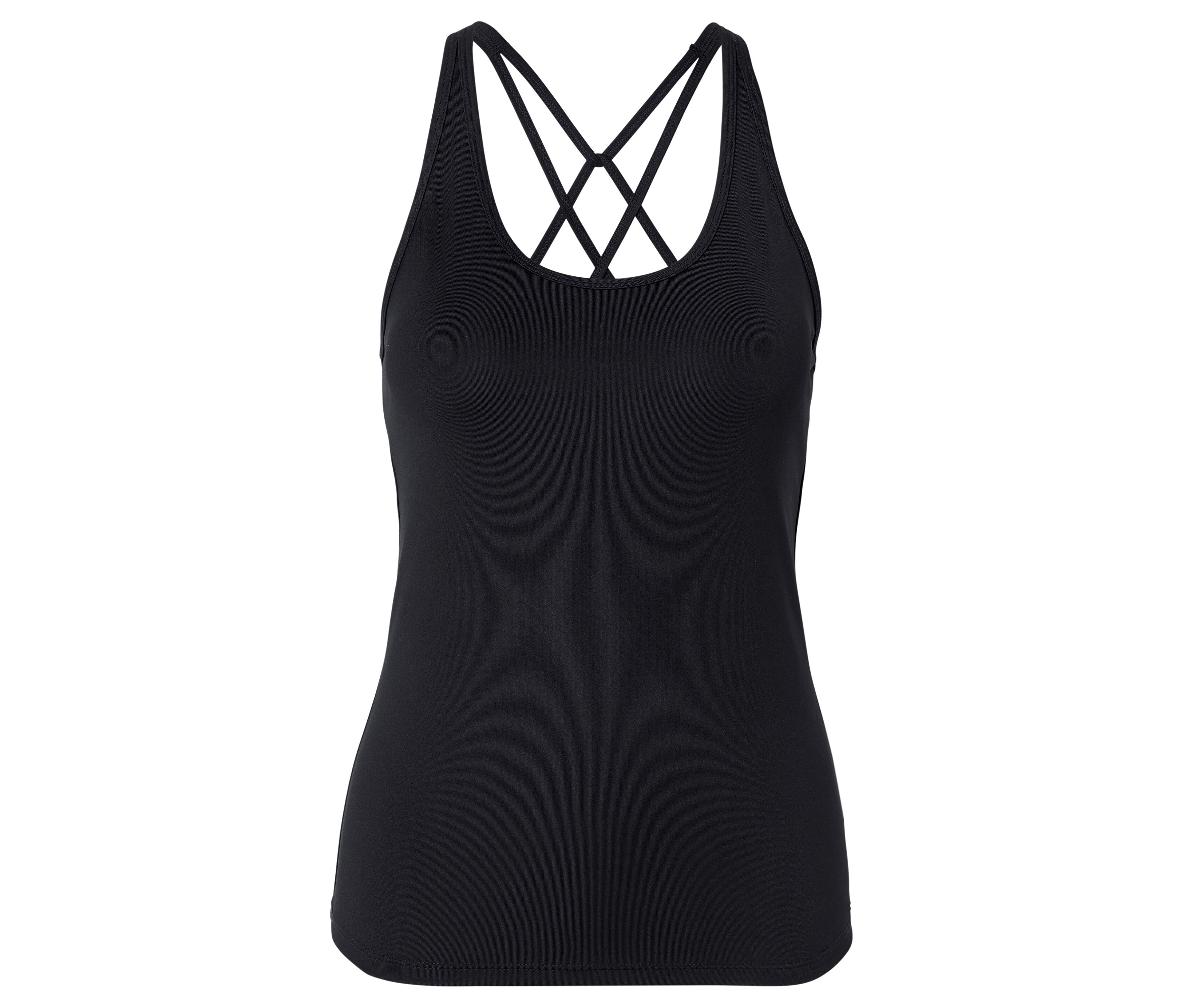 Tchibo - Top do jogi z wbudowanym stanikiem- czarny