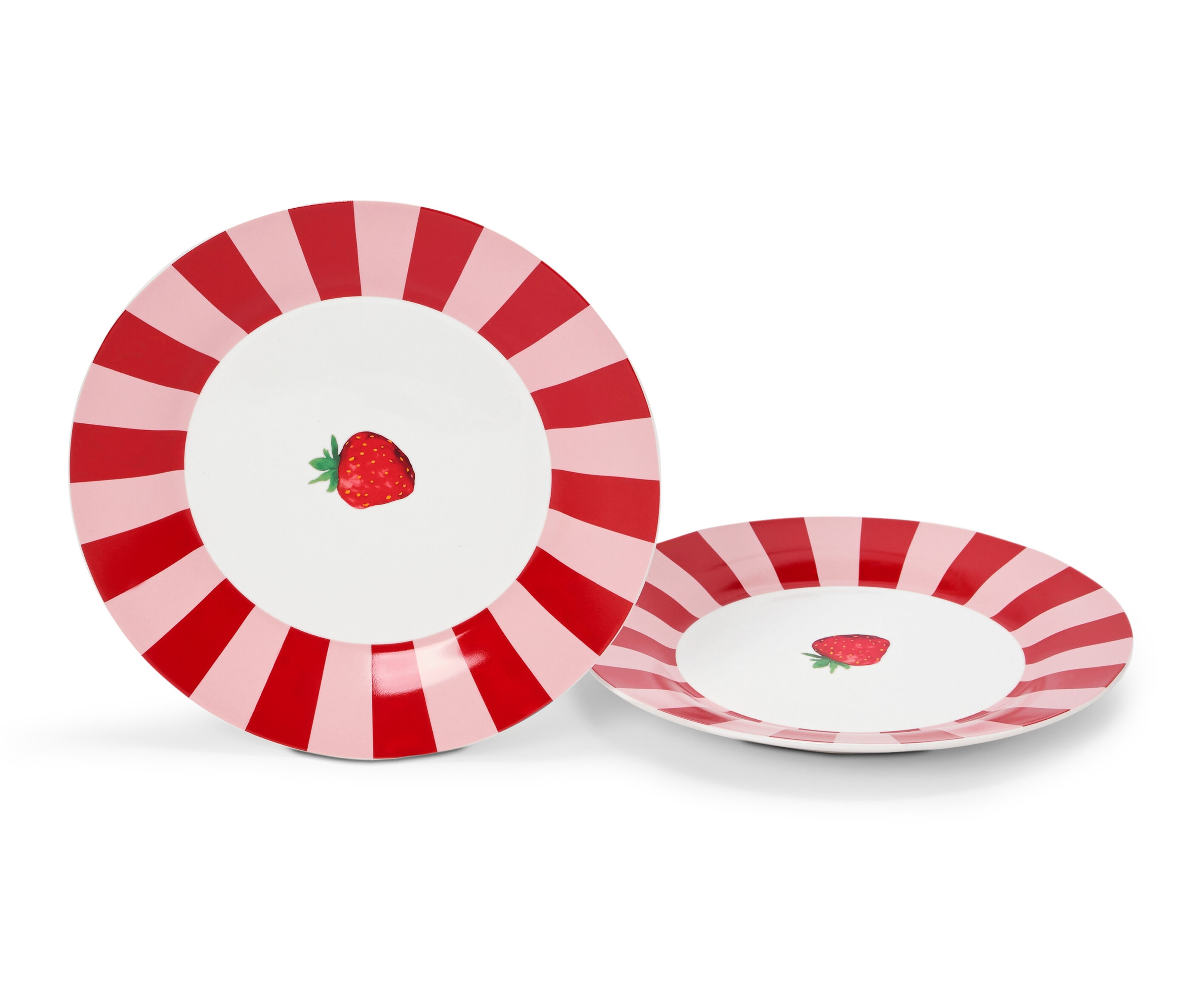 Tchibo - Talerzyki do ciasta - kolor: biały/czerwony