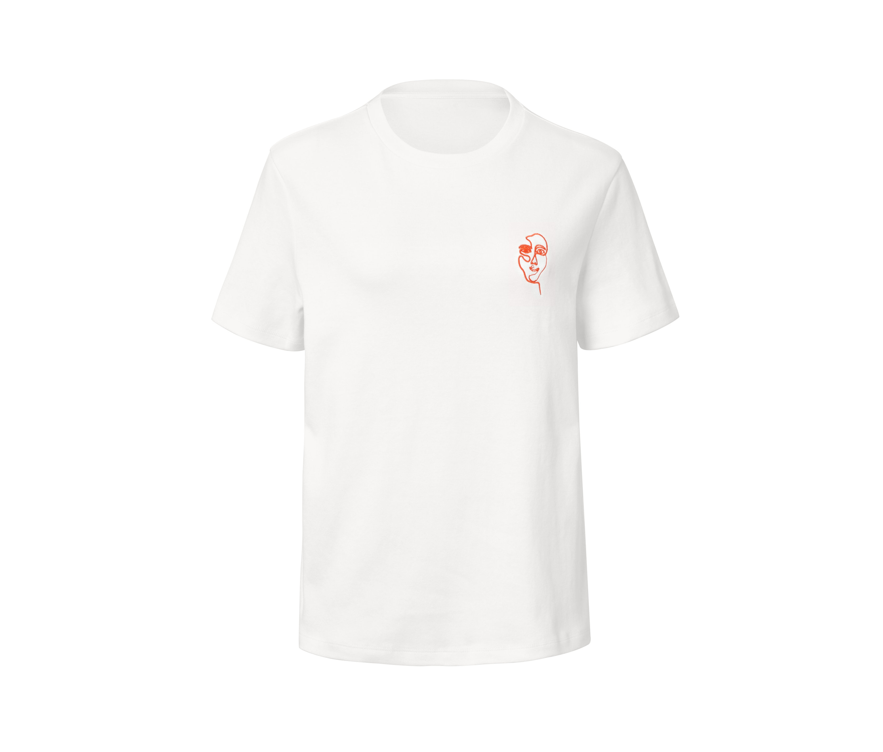 Tchibo - Koszulka z haftem- biały