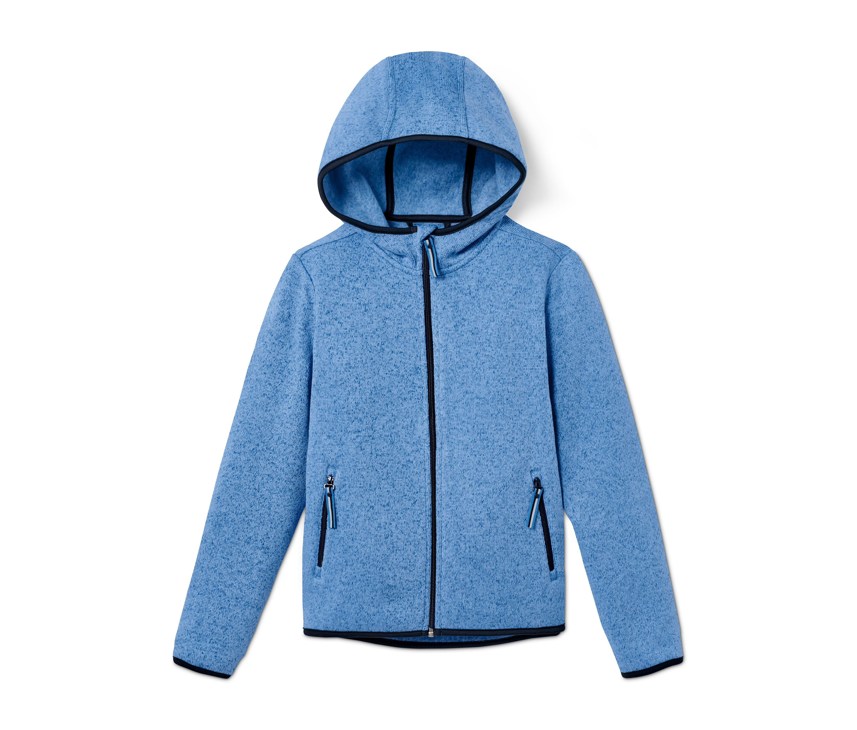 Tchibo - Bluza z dzianiny polarowej- niebieski/jasnoniebieski