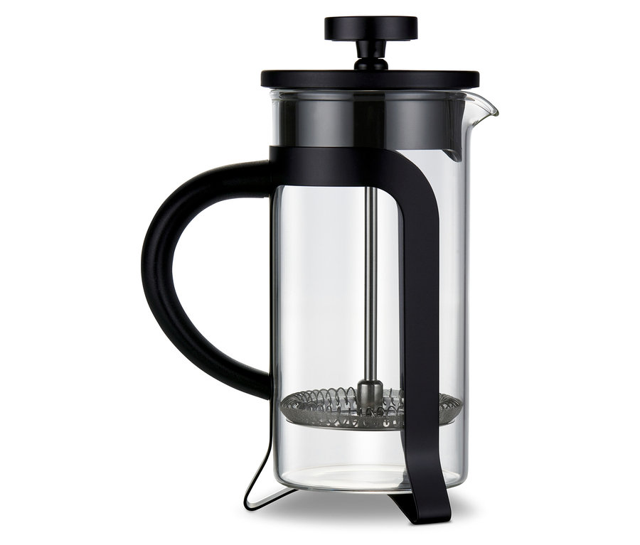 Czarny zaparzacz tłokowy 300 ml na 2 filiżanki.