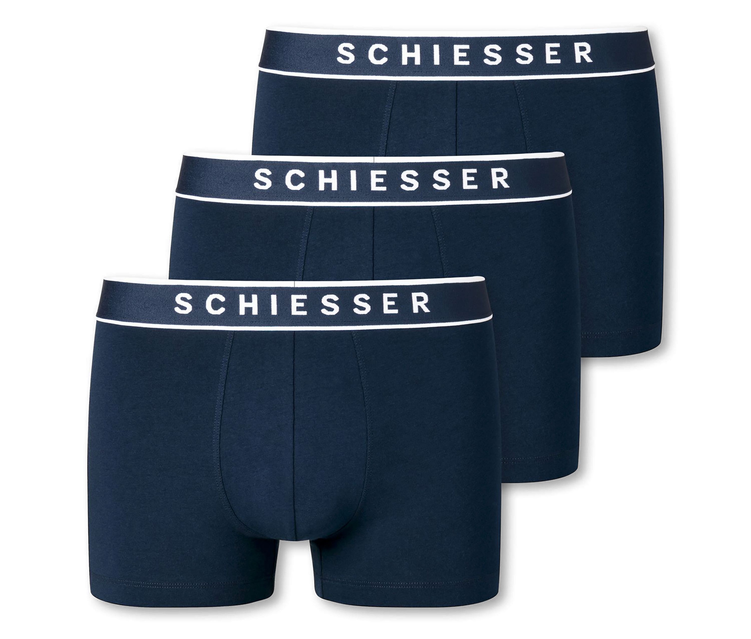 Bokserki z bawełną ekologiczną Schiesser, niebieski