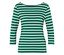 Zielono-biała bluzka w paski z długim rękawem.