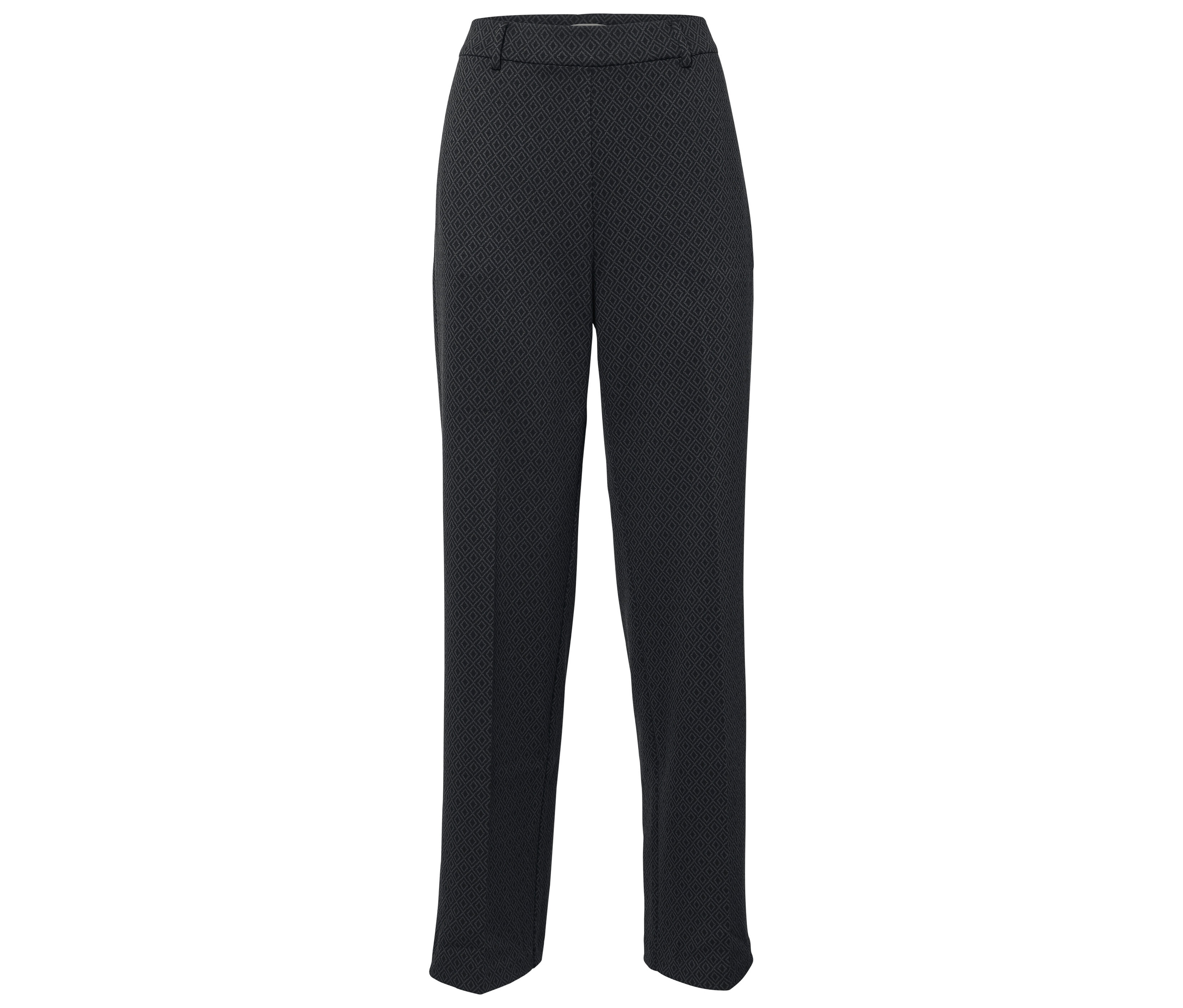 Tchibo - Spodnie palazzo z żakardem, czarny/żakard