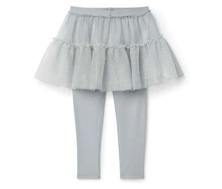 Niebieskie legginsy ze spódniczką tutu.