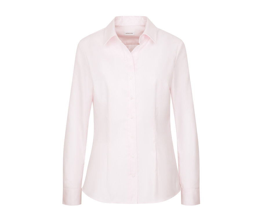 Różowa koszula z twillu Seidensticker z długimi rękawami i zapięciem na guziki.