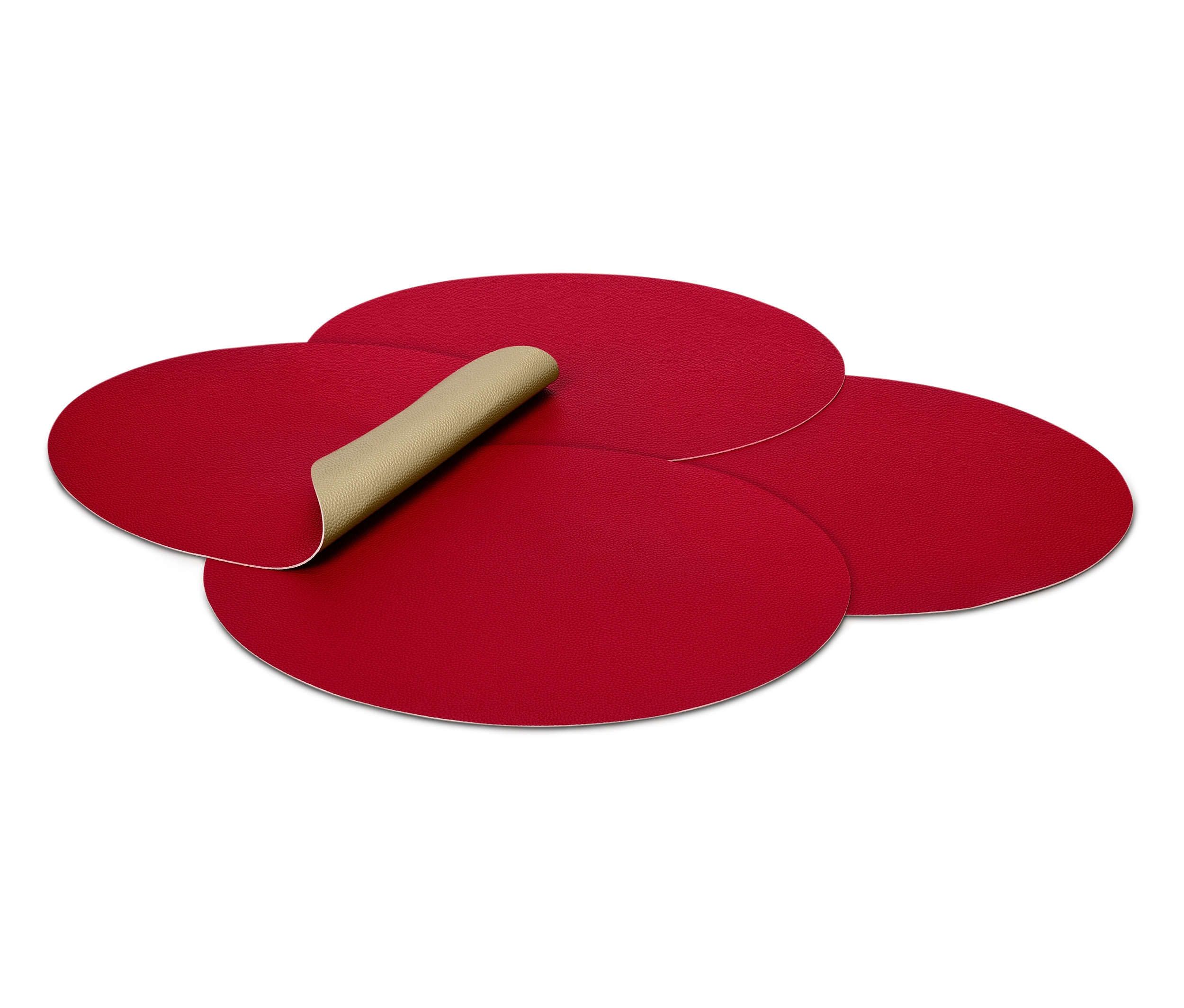 Tchibo - Dwustronne podkładki pod talerze - kolor: złoty/czerwony