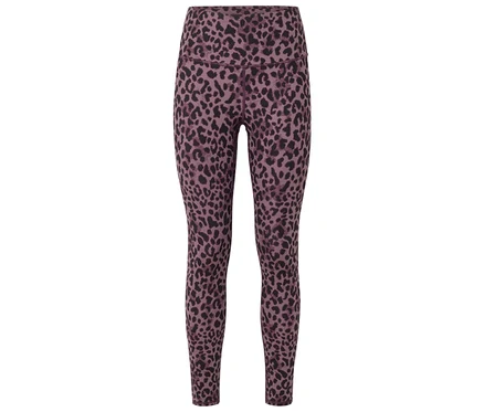 Fioletowo-czarne Sportleggings »ActivePower« w panterkę.