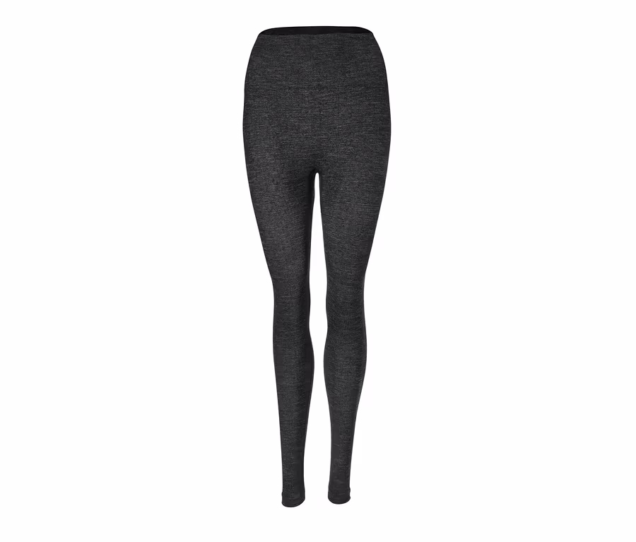 Ciemnoszare damskie legginsy bezszwowe.