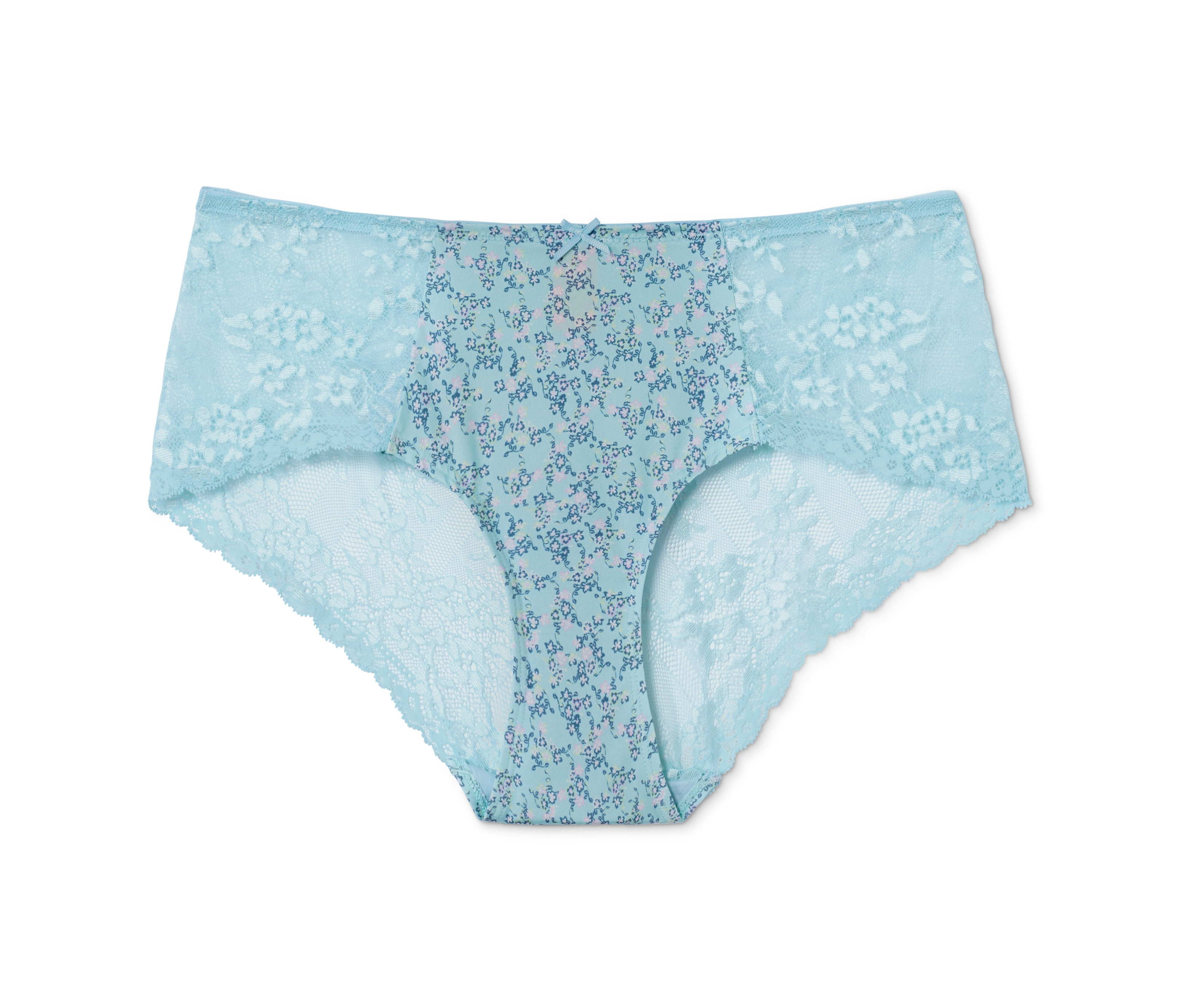 Tchibo - Figi z koronki- turkusowy/w kwiatki