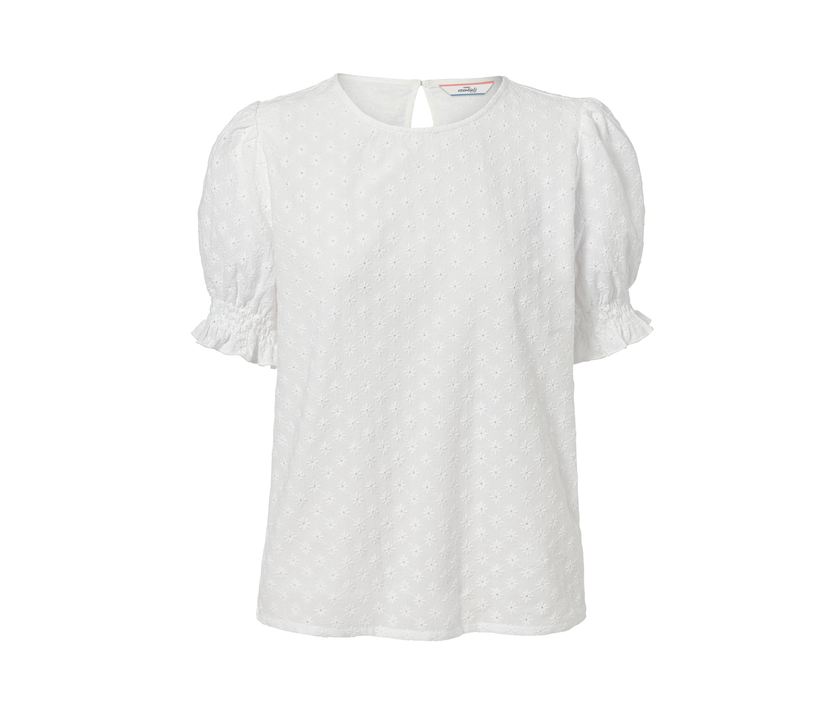 Tchibo - Bluzka z haftem ażurowym- biały