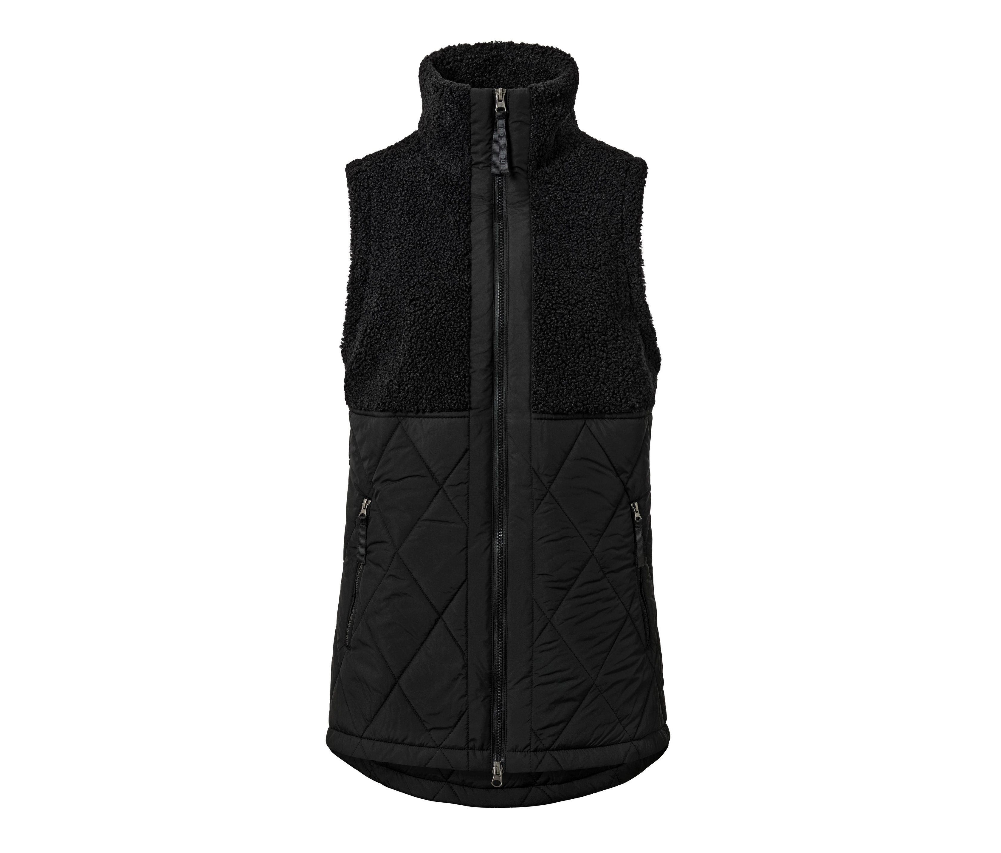 Tchibo - Pluszowa kamizelka pikowana- czarny