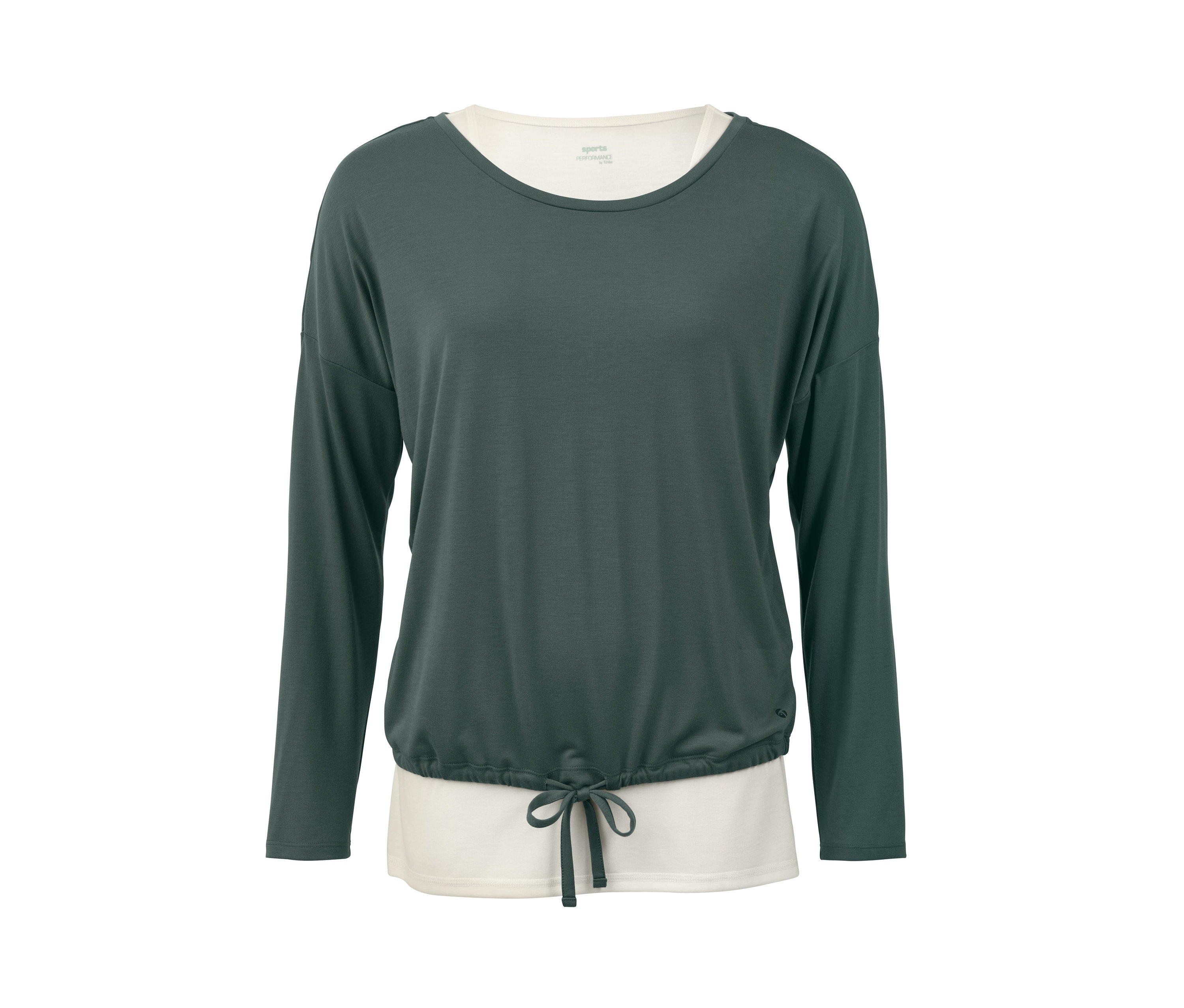 Tchibo - Koszulka sportowa 2 w 1- beżowy/zielony