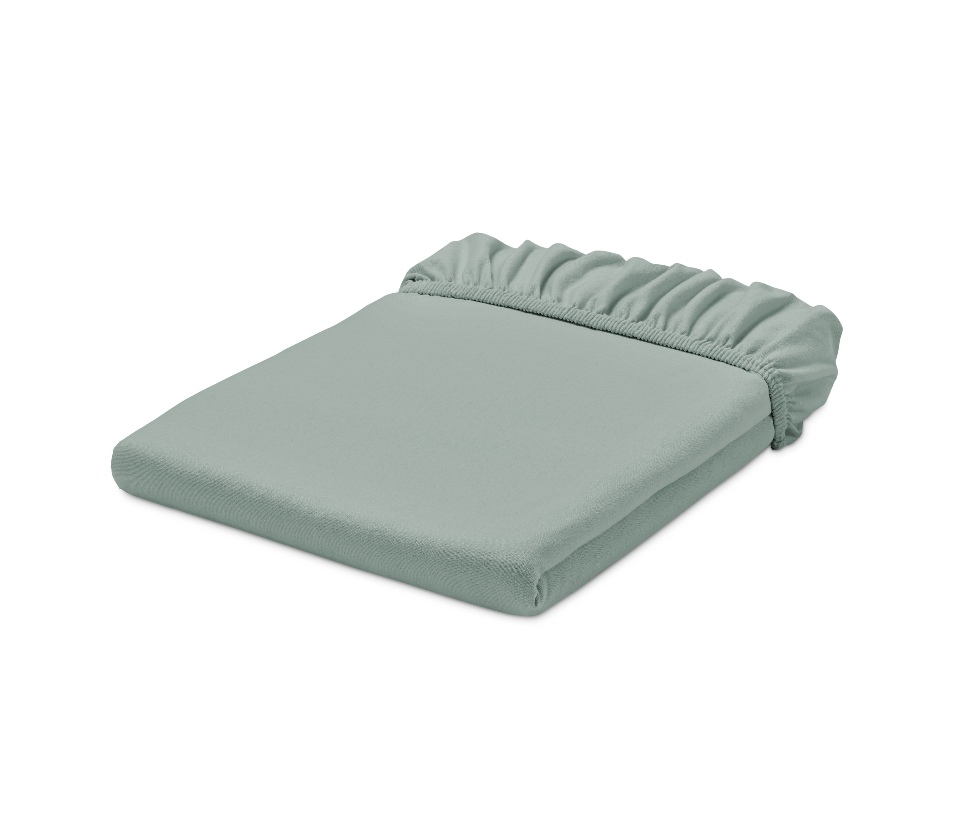 Tchibo - Prześcieradło dżersejowe z gumką - kolor: zielony