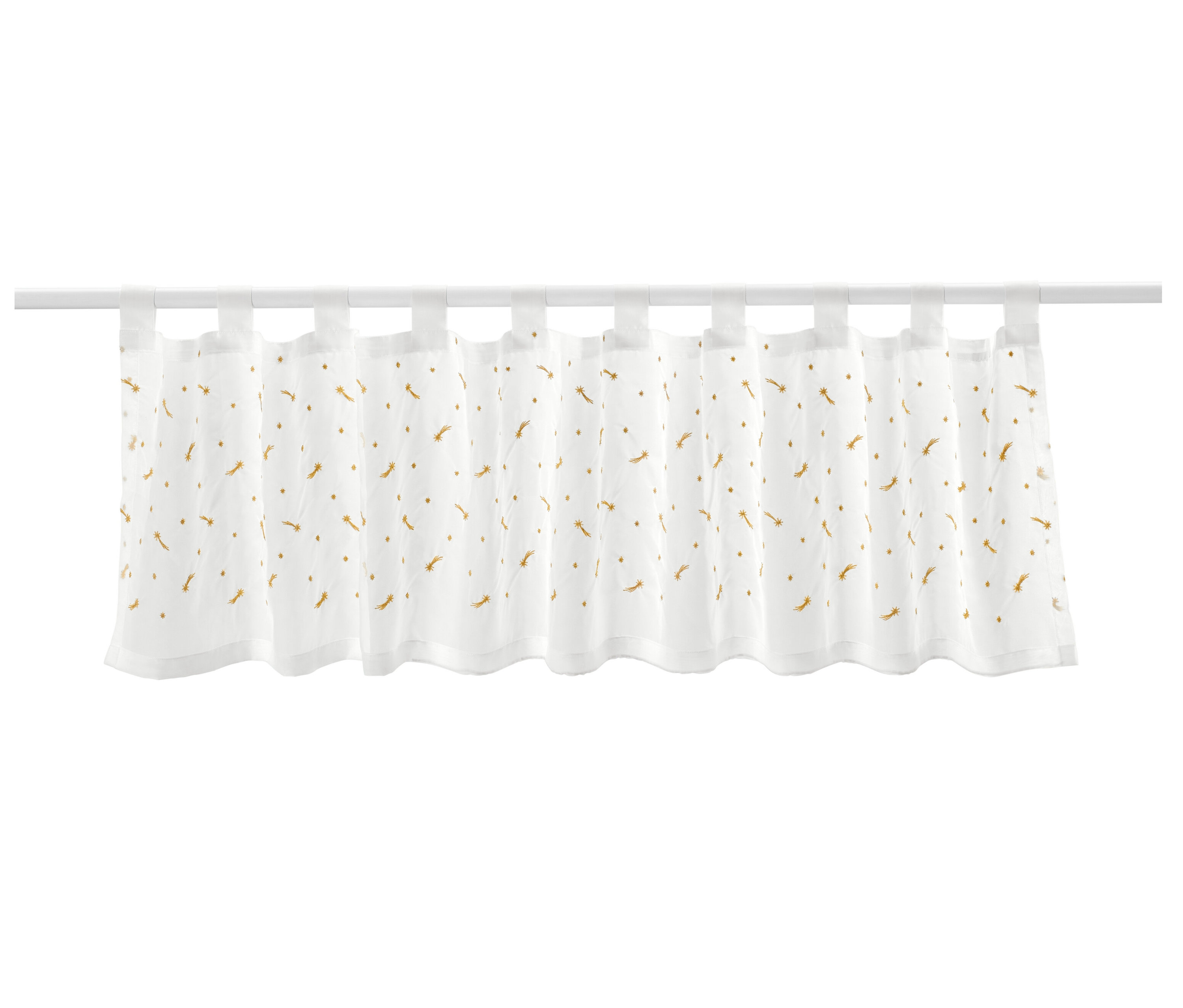 Tchibo - Haftowana zazdrostka - kolor: złoty/biały