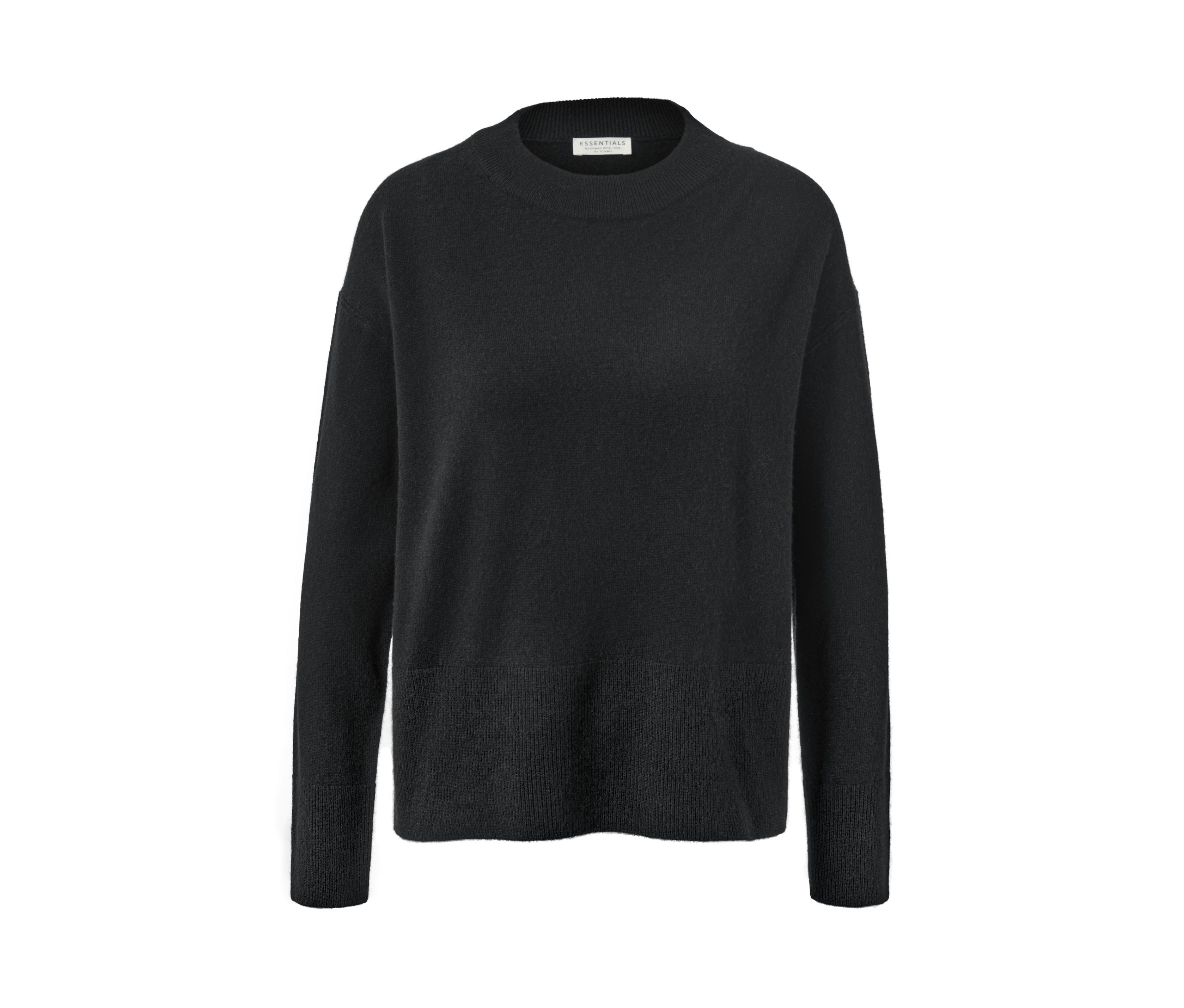 Tchibo - Sweter z delikatnej dzianiny z kaszmirem, czarny