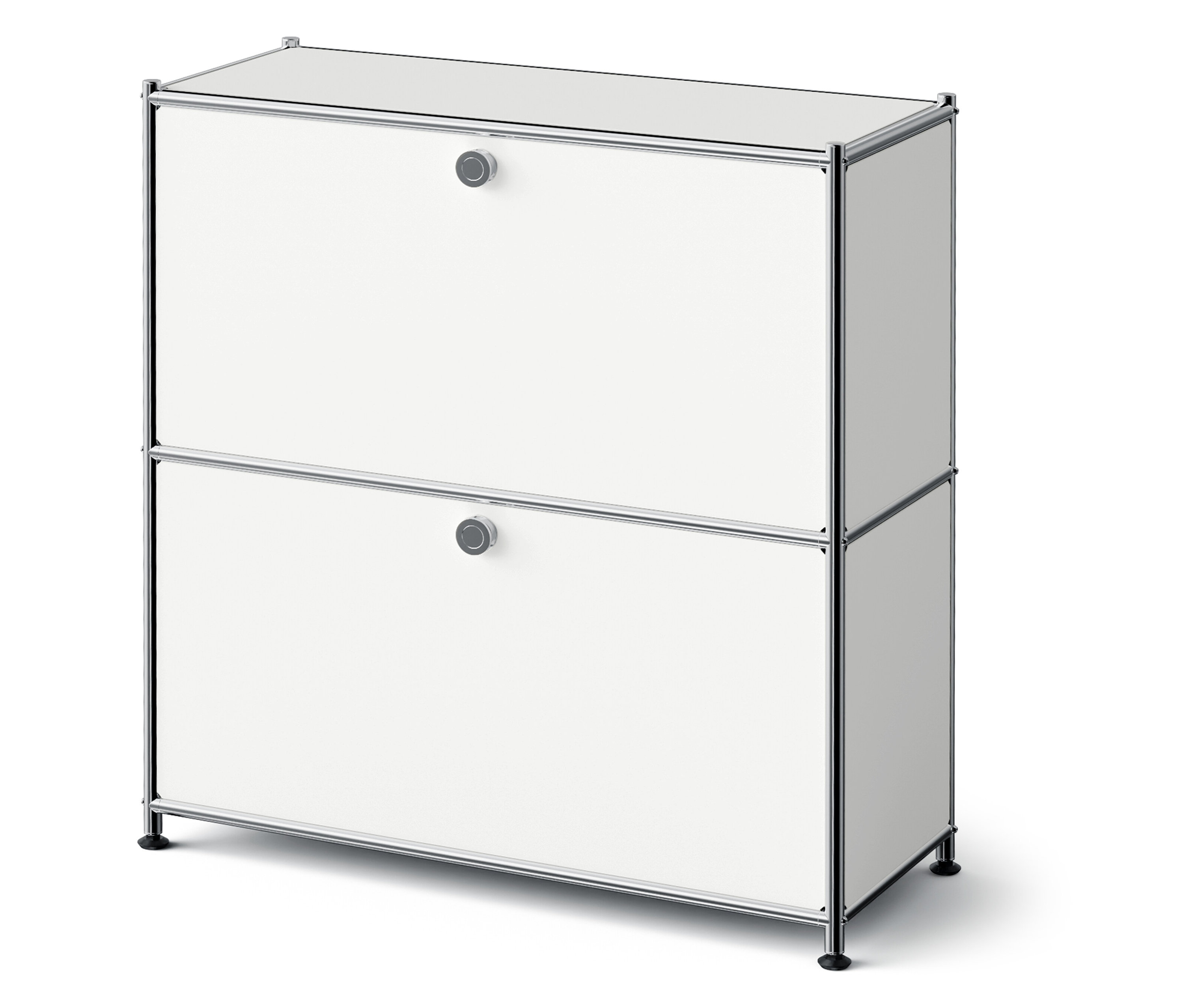 Tchibo - Metalowa komoda „Cn3 Slim Line” z 2 klapami - kolor: biały