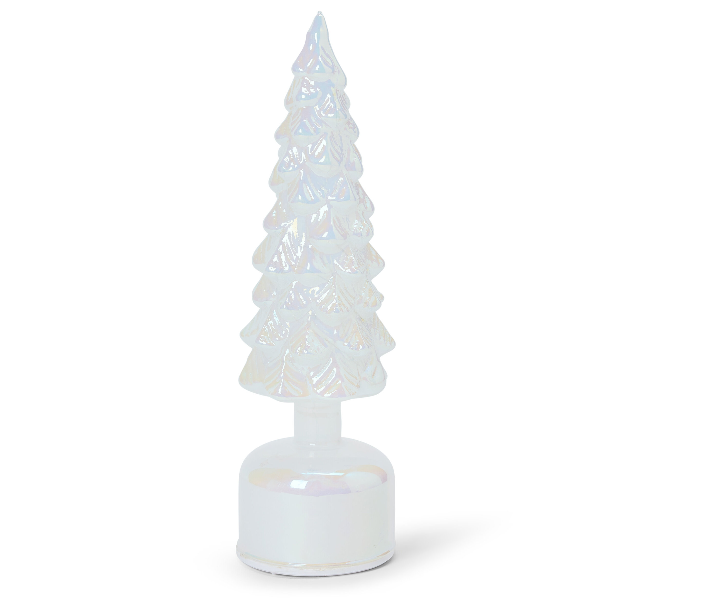 Tchibo - Obrotowa choinka dekoracyjna LED ze szkła - kolor: biały