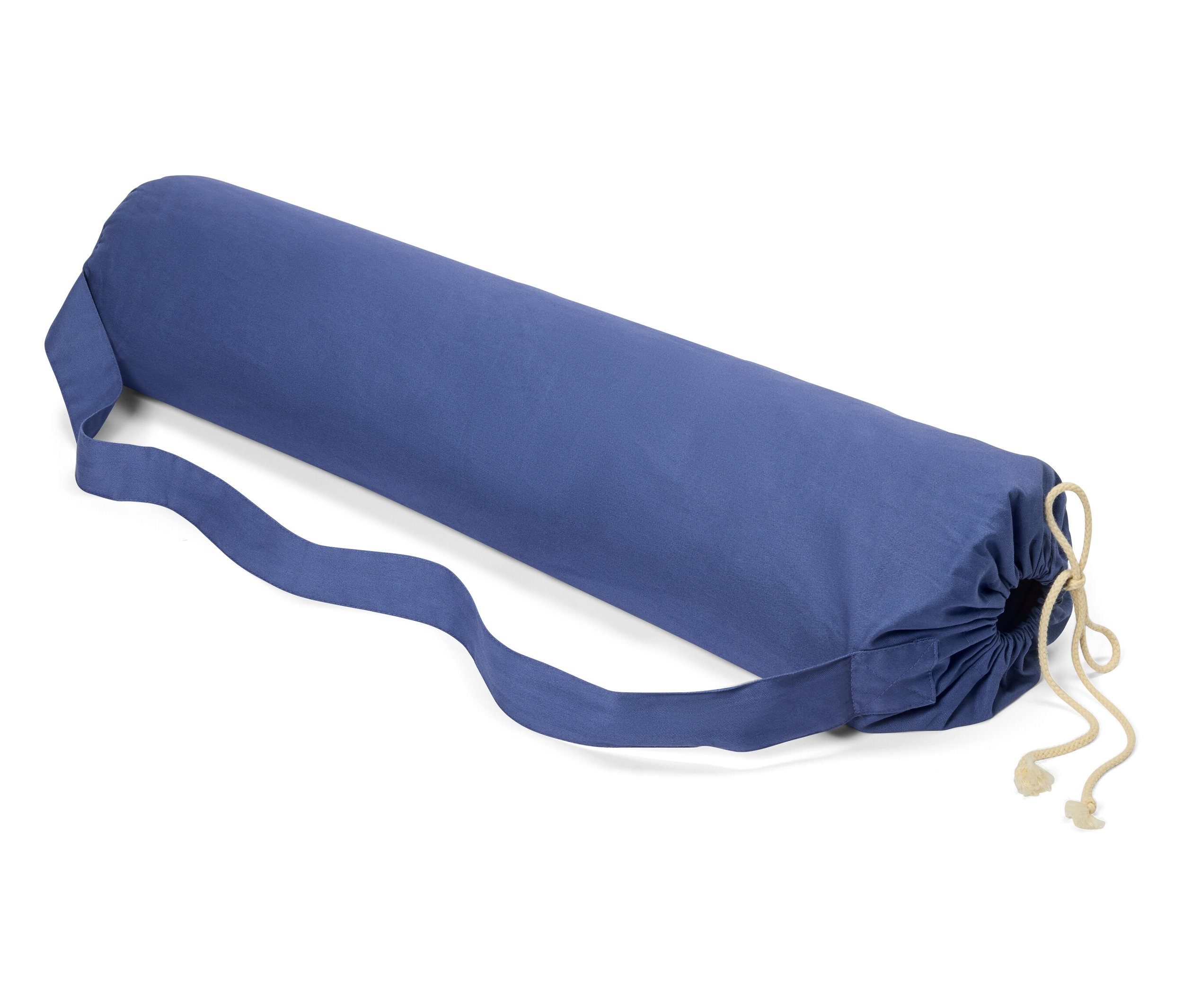 Tchibo - Mata do jogi z żywej wełny - kolor: beżowy/niebieski