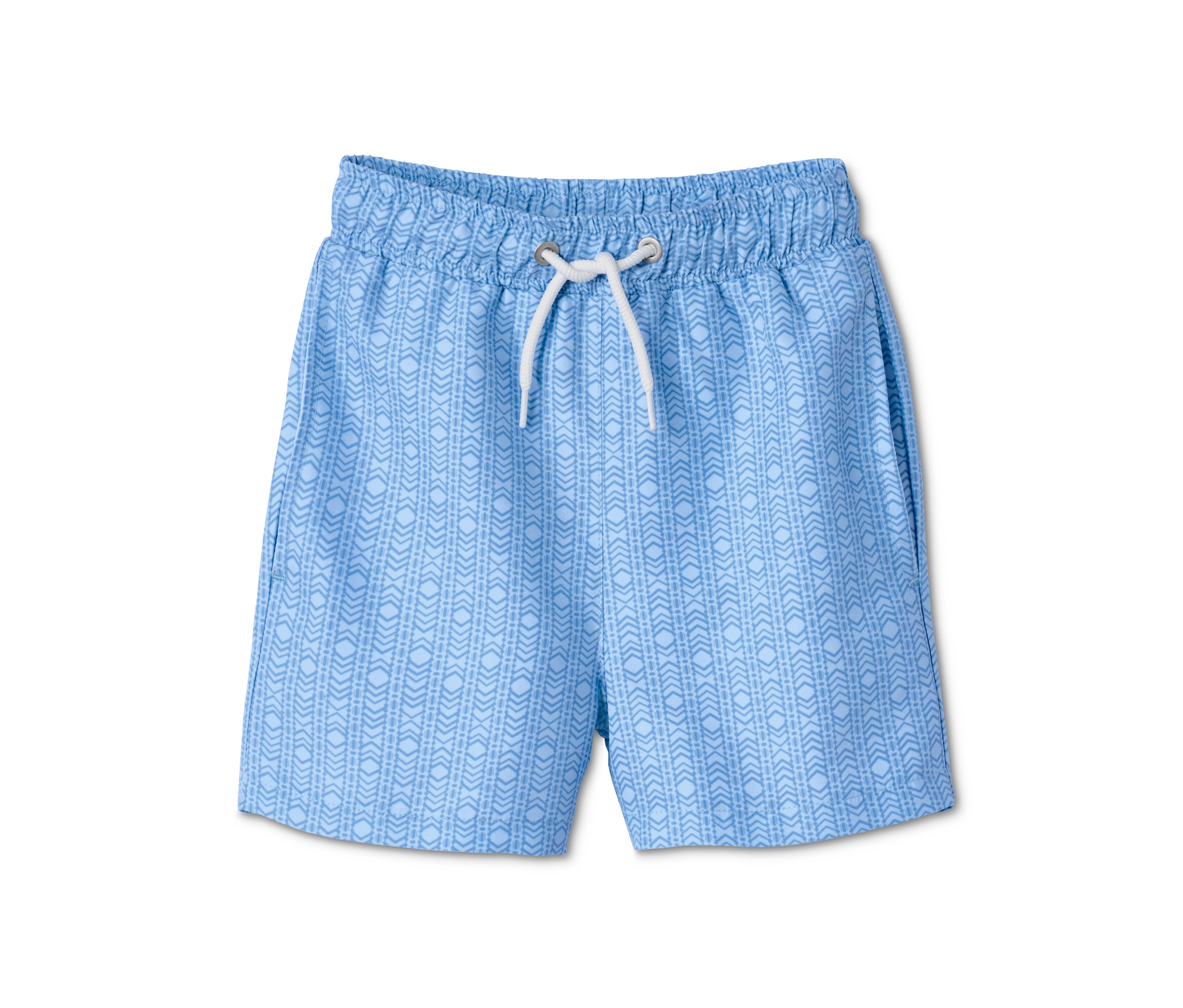 Tchibo - Bermudy z poliestru z recyklingu- niebieski/z nadrukiem