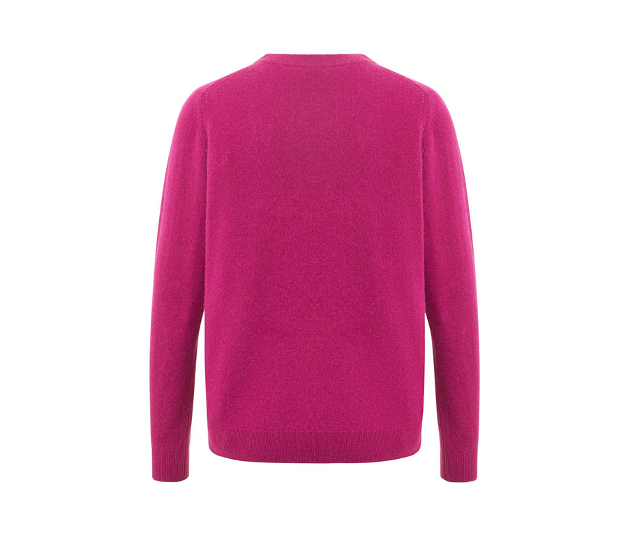 Sweter z delikatnej dzianiny z kaszmirem, berry.