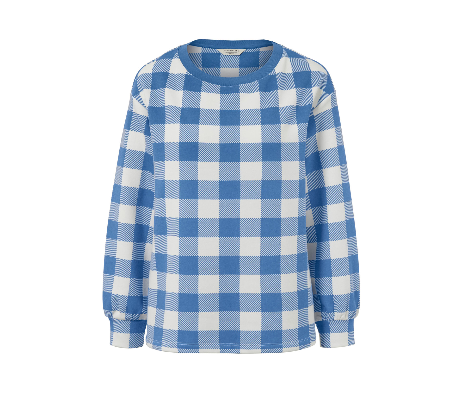 Tchibo - Bluza w kratkę- biały/niebieski/w kratkę