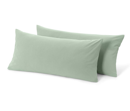 Dżersejowe poszewki na poduszkę, 2 sztuki, szałwiowe