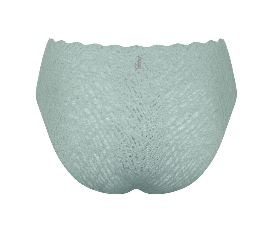 Zbliżenie na figi high leg sloggi ZERO Feel Bliss, misty turquoise.