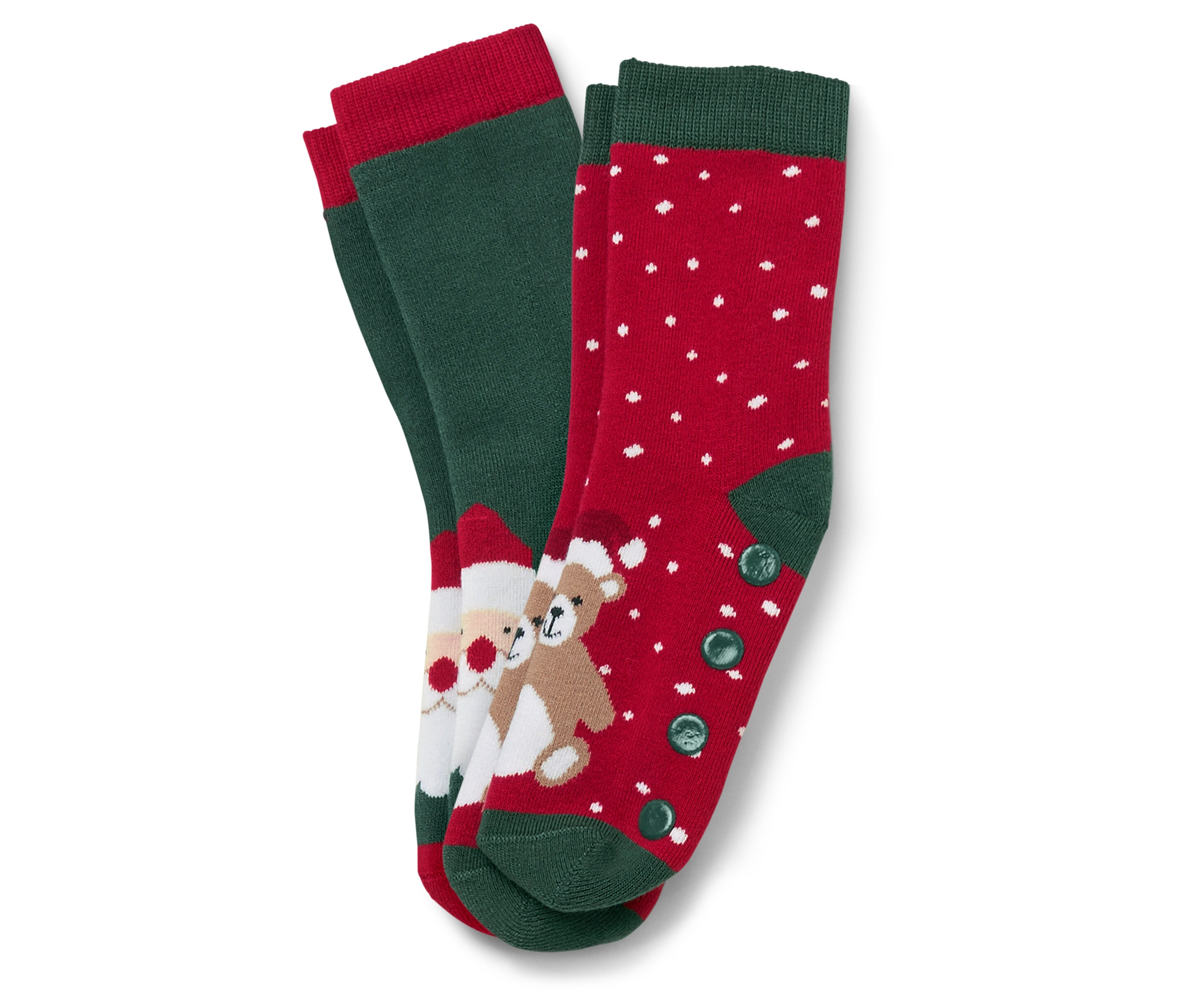 Tchibo - Skarpetki antypoślizgowe, czerwony/zielony