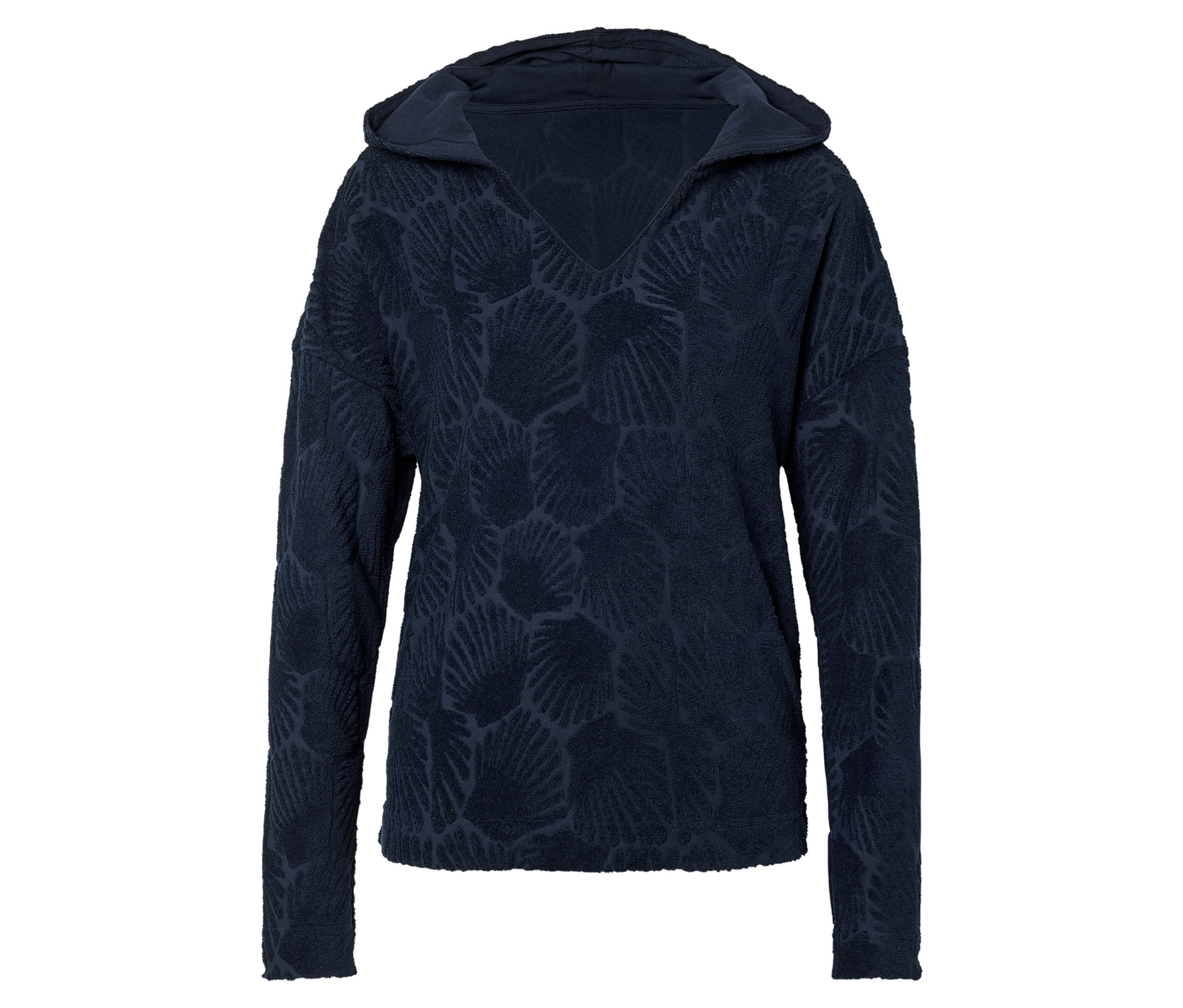 Tchibo - Bluza z kapturem z tkaniny frotte- niebieski