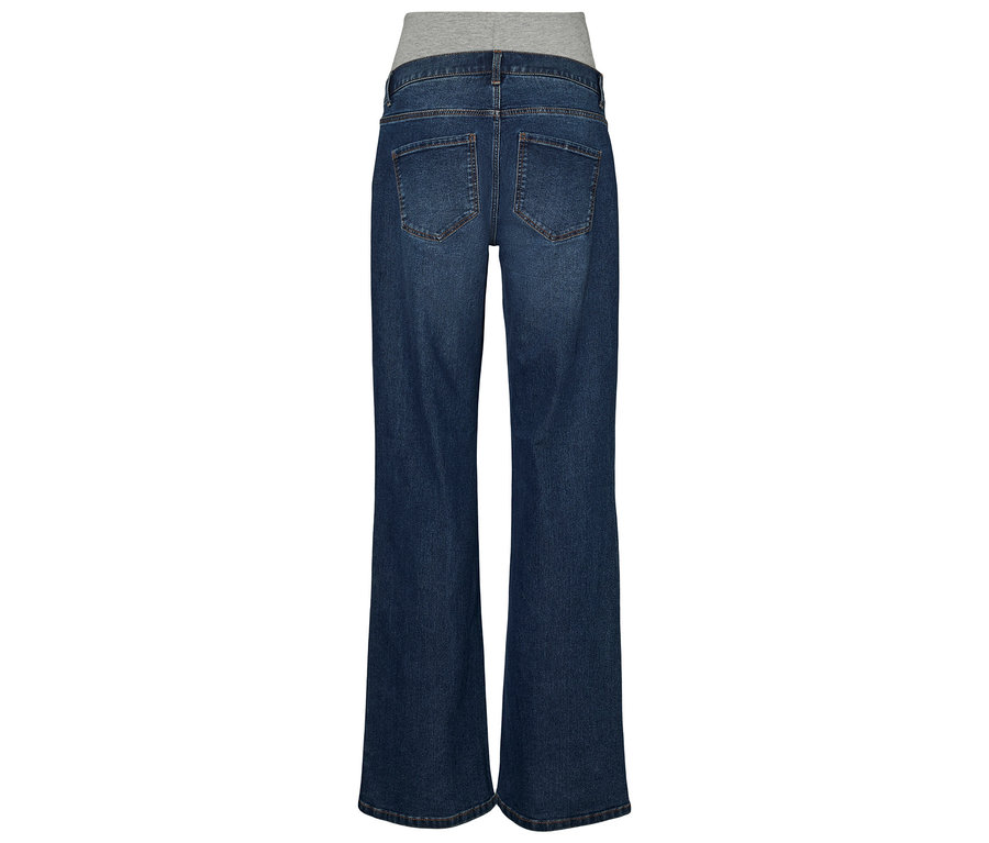 Widoczny tył dżinsów MAMALICIOUS MLEDINA FLARED DB JEANS NOOS.