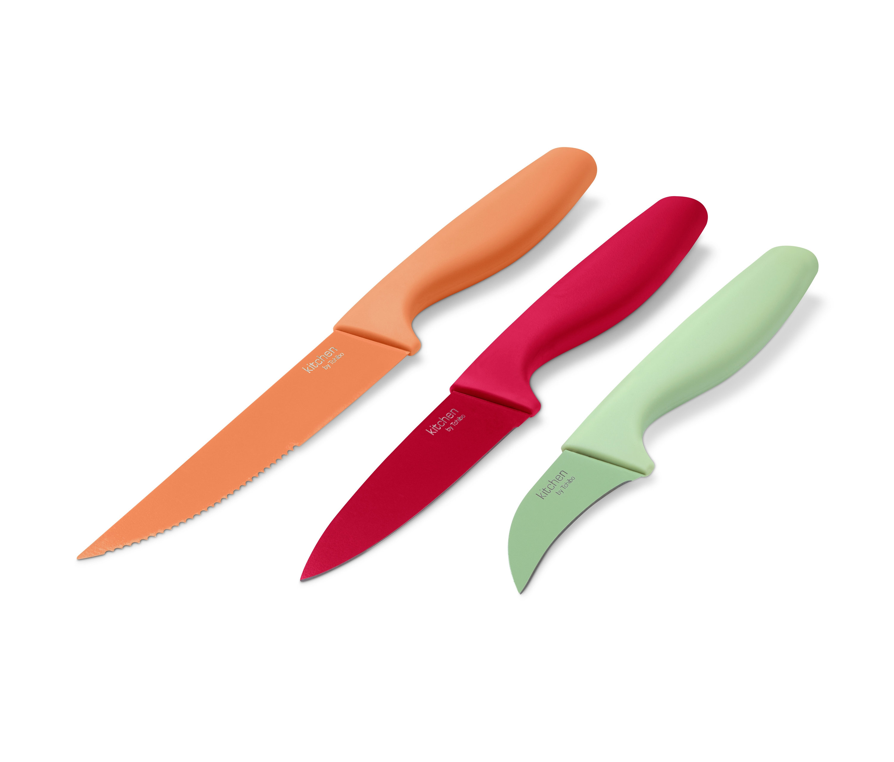 Tchibo - Noże kuchenne - kolor: pomarańczowy/zielony