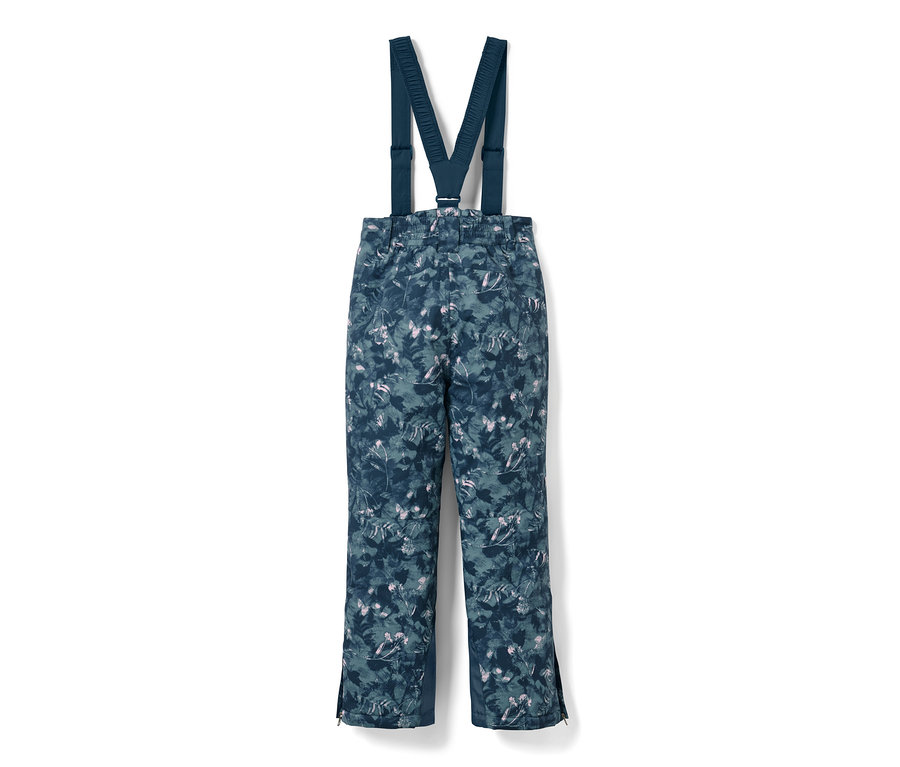 Dziecięce spodnie narciarskie z nadrukiem na całej powierzchni.