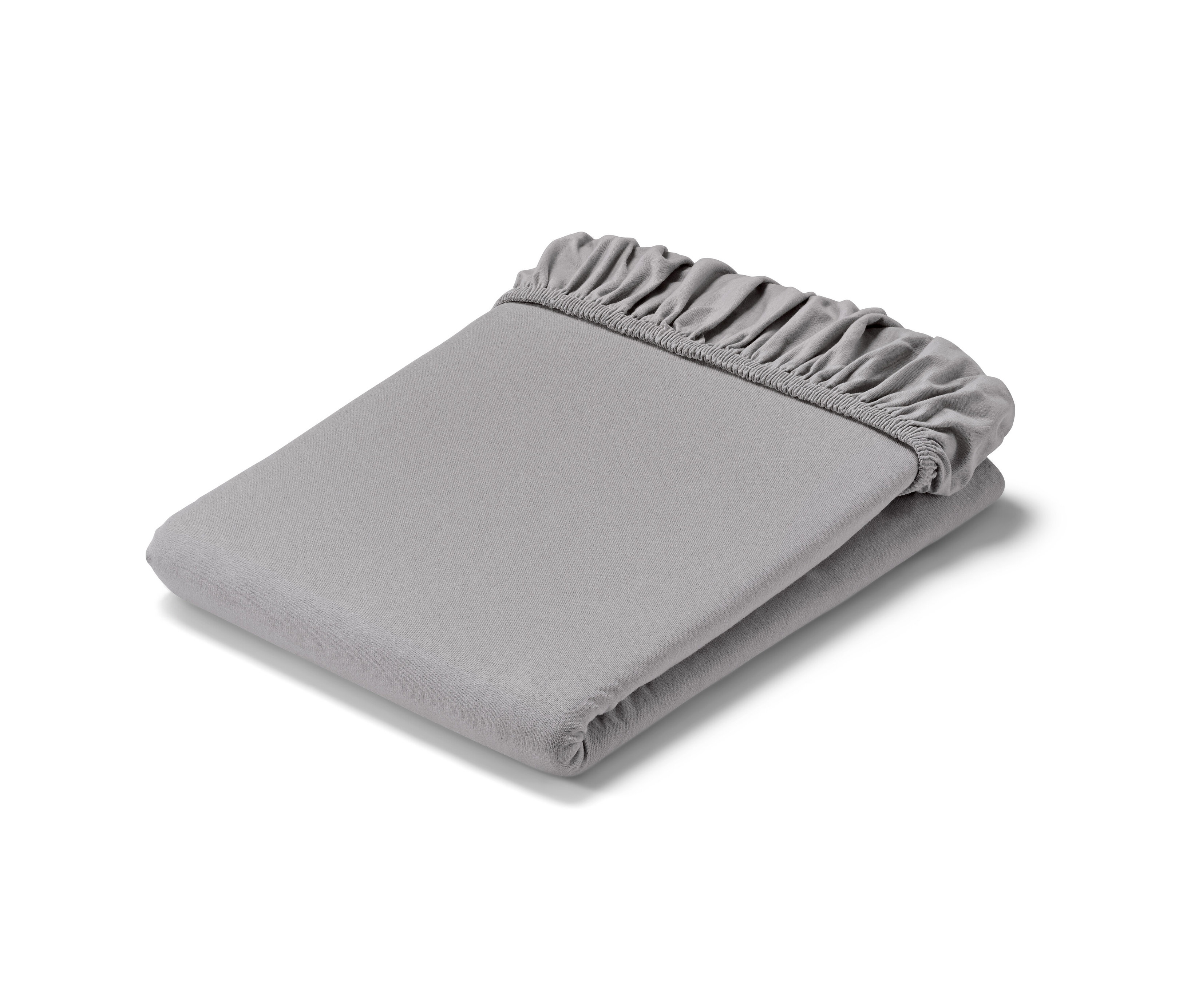 Tchibo - Prześcieradło dżersejowe z gumką - kolor: szary