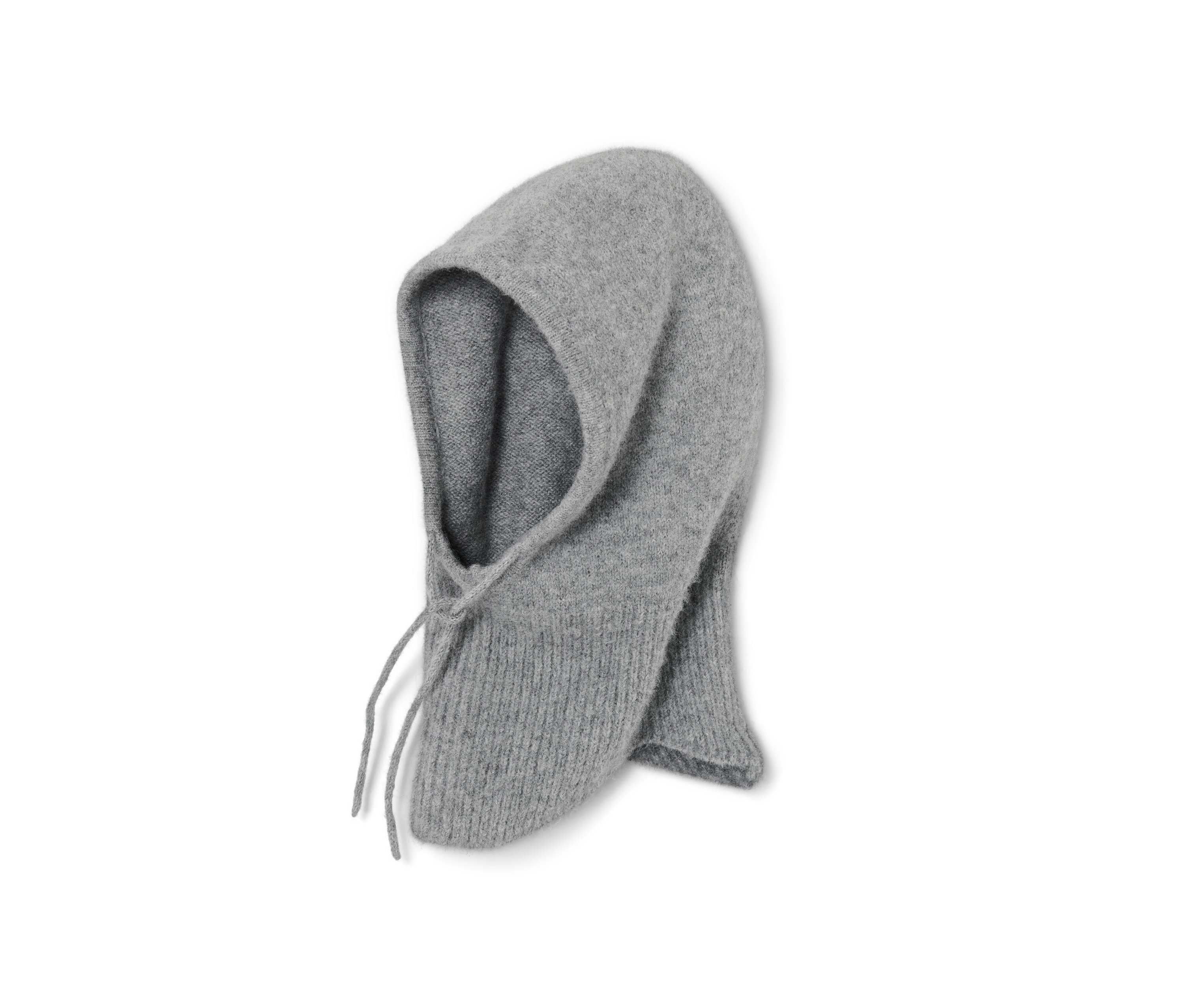 Tchibo - Dzianinowy kaptur z kołnierzem - kolor: szary